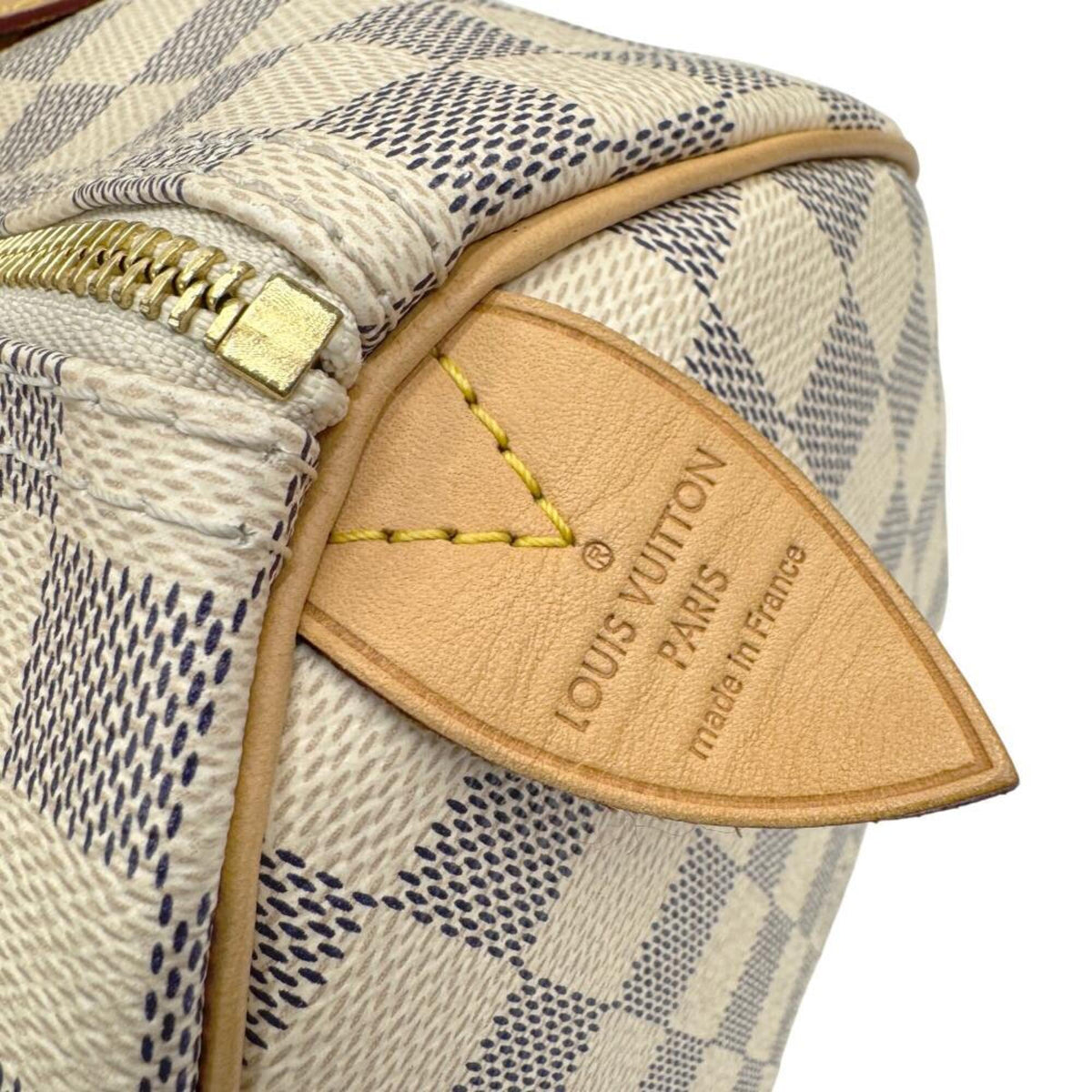 Louis Vuitton White Damier Azur Boston Bag Handbag (Pre-Owned)