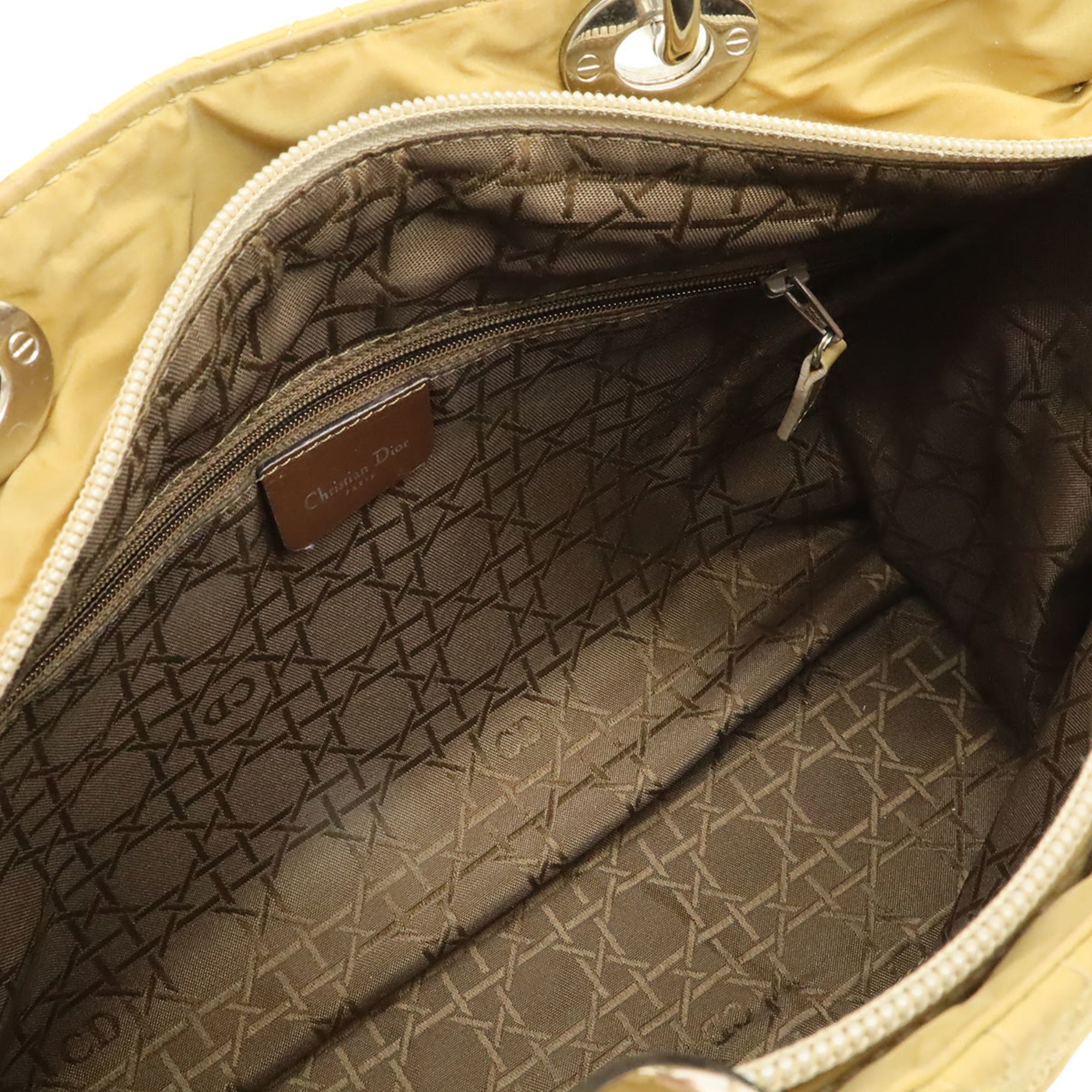 Christian Dior Beige Nylon Shoulder Bag Tote Bag (Pre-Owned)