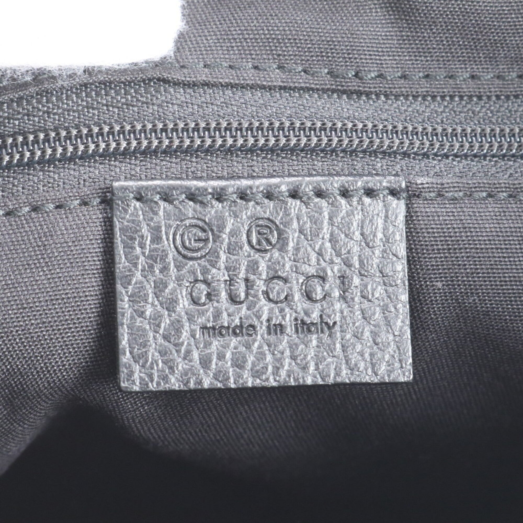 Gucci Black Leather Messenger Bag Shoulder Bag Tote Bag (Pre-Owned)
