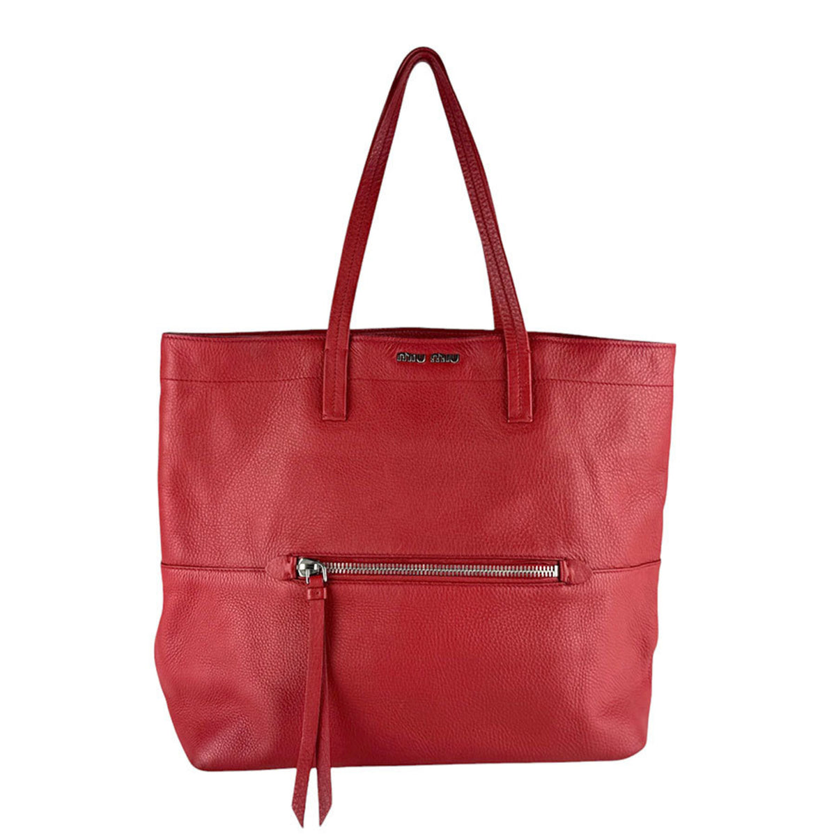 Miu Miu Red Color Leather Handbag (Pre-Owned)