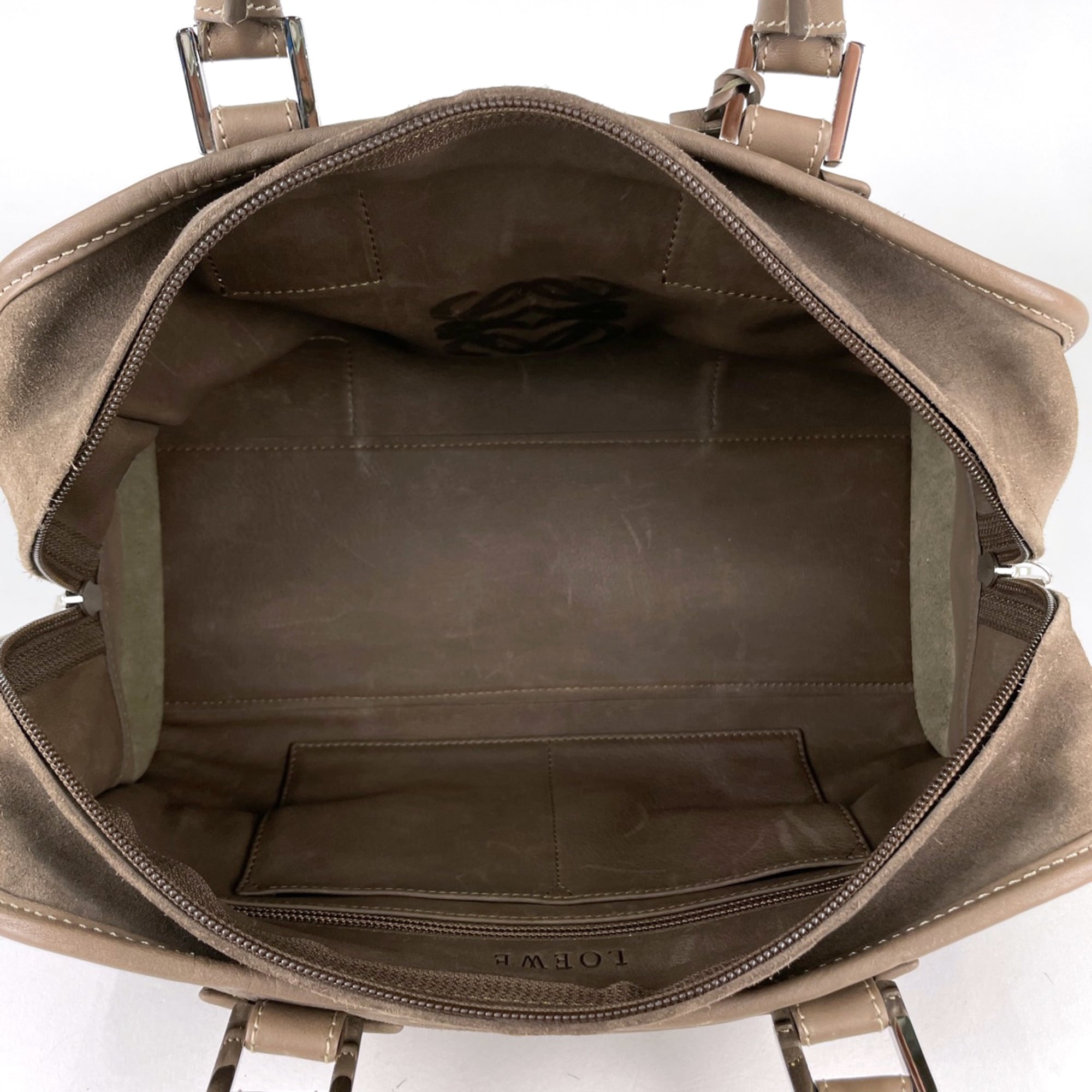 Loewe Amazona Brown Suede Leather Handbag (Pre-Owned)