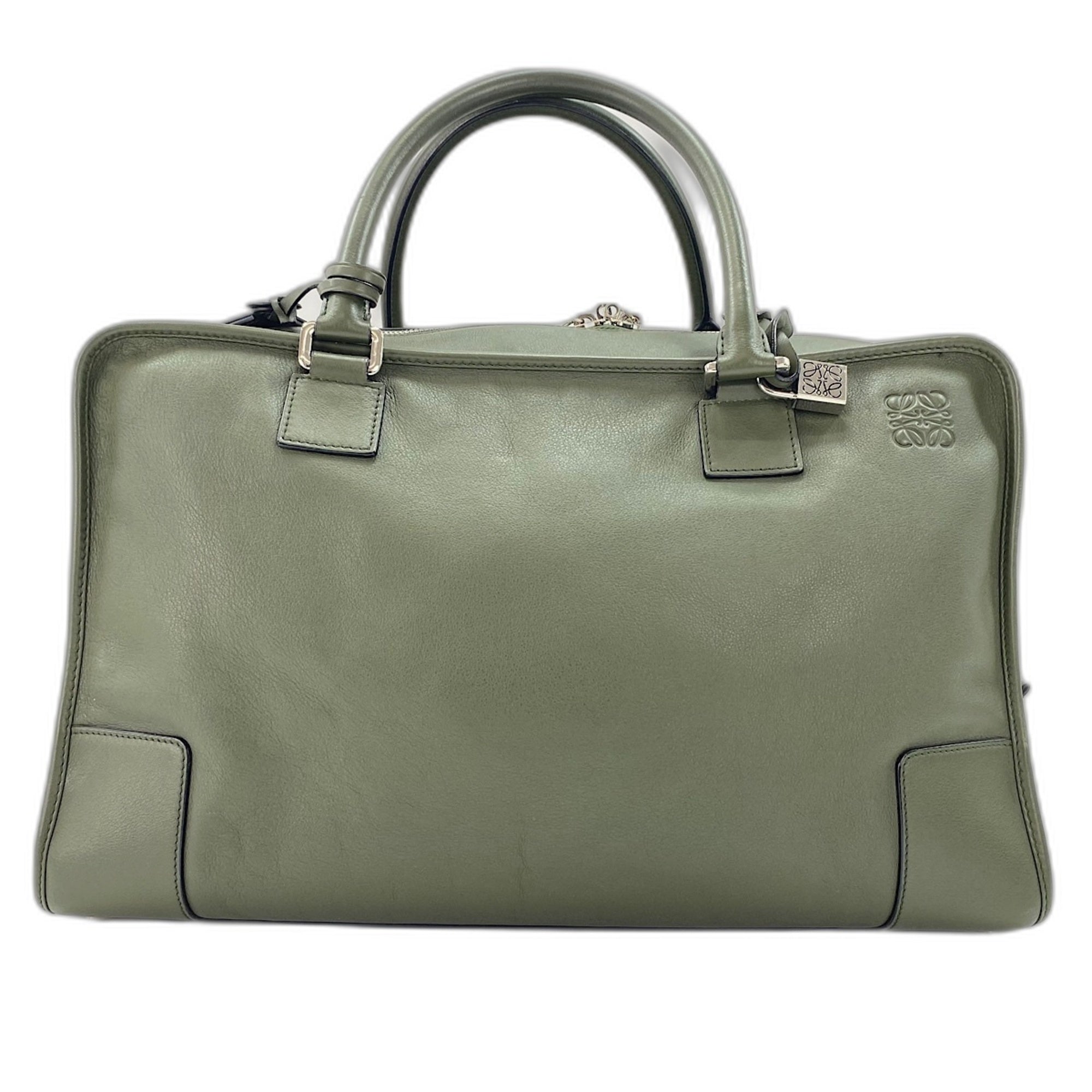Loewe Amazona Green Leather Handbag (Pre-Owned)