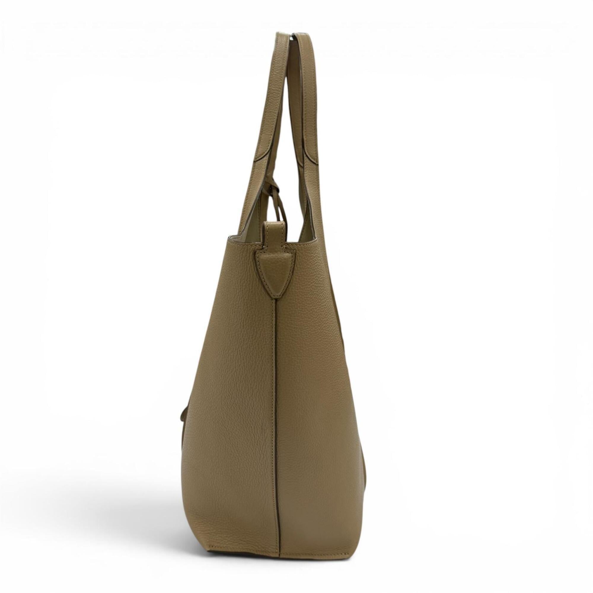 Tod's Beige Leather Handbag Pouch Tote Bag (Pre-Owned)