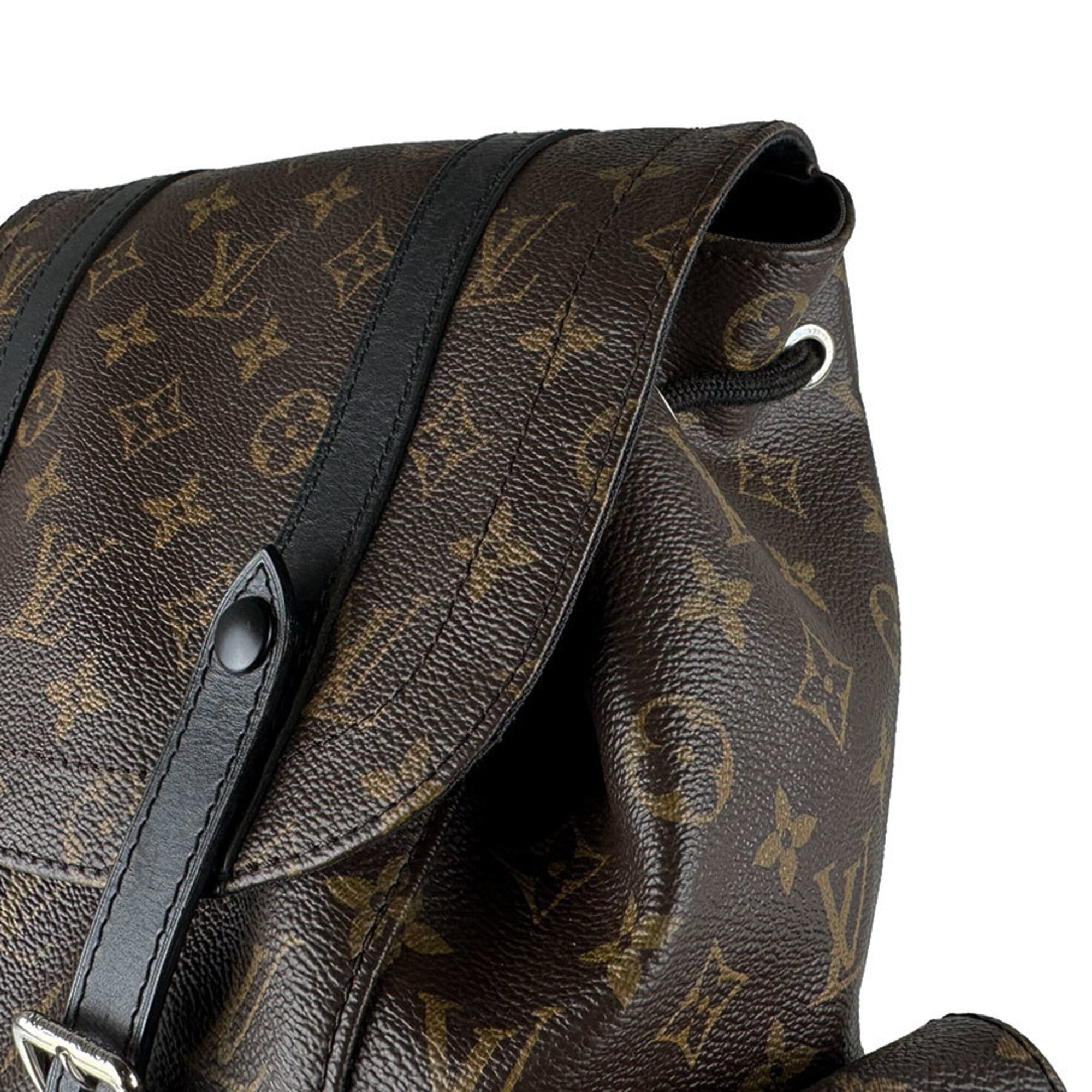 Louis Vuitton Black Brown Monogram Macassar Backpack (Pre-Owned)