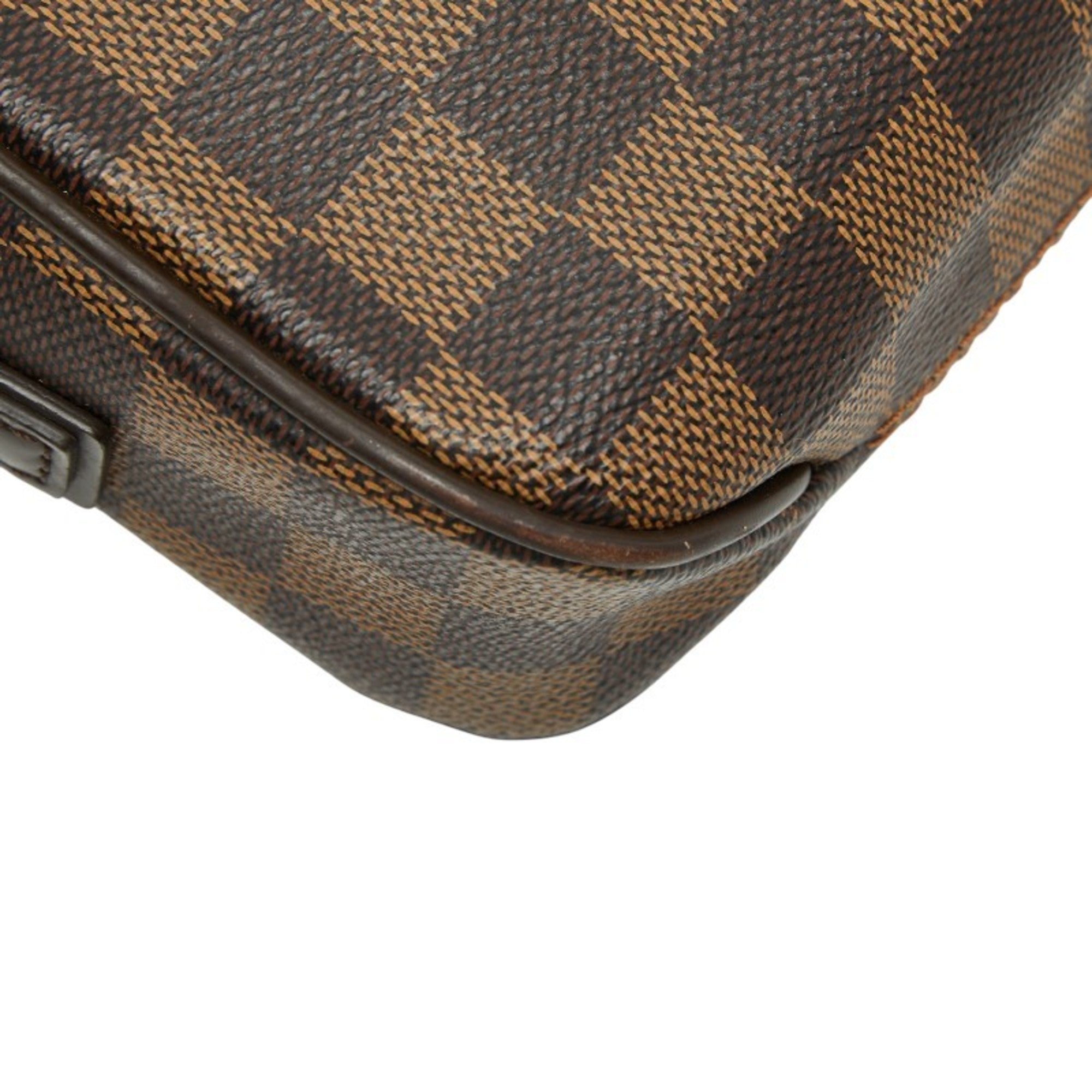 Louis Vuitton Brown Damier Canvas Pvc Leather Clutch Bag Pochette (Pre-Owned)