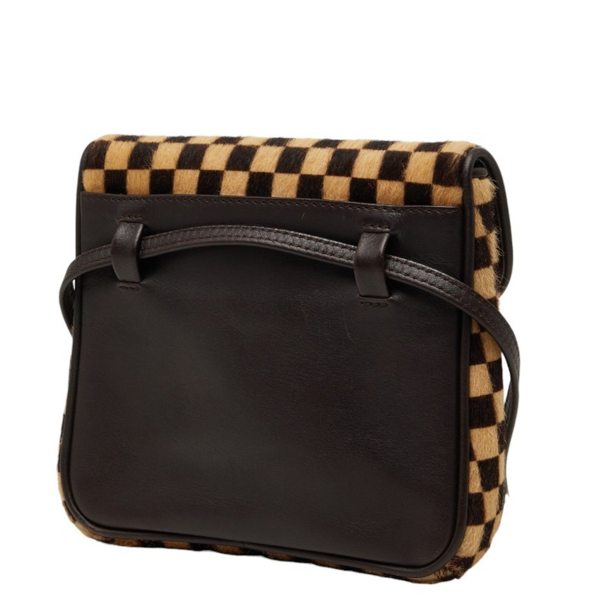 Louis Vuitton Beige Brown Leather Pochette Shoulder Bag (Pre-Owned)