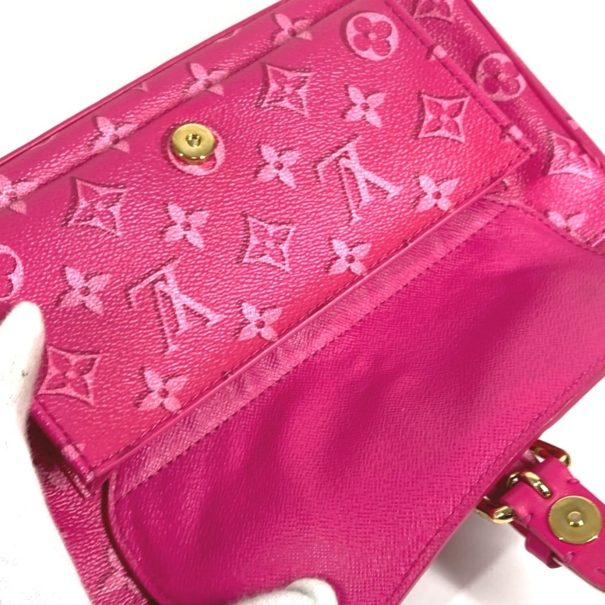 Louis Vuitton Fuchsia Pink Monogram Handbag Pochette Shoulder Bag (Pre-Owned)