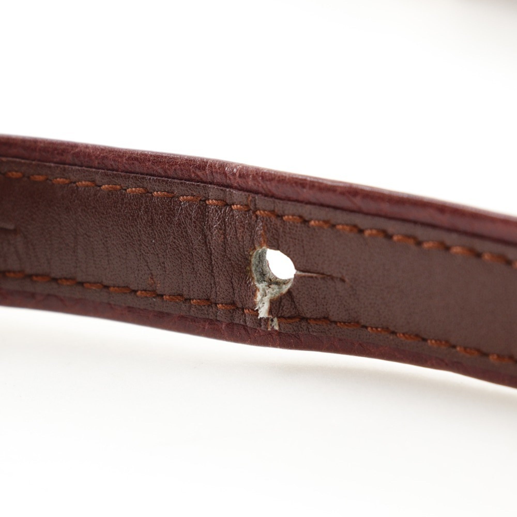Cartier Bordeaux Leather Shoulder Bag (Pre-Owned)