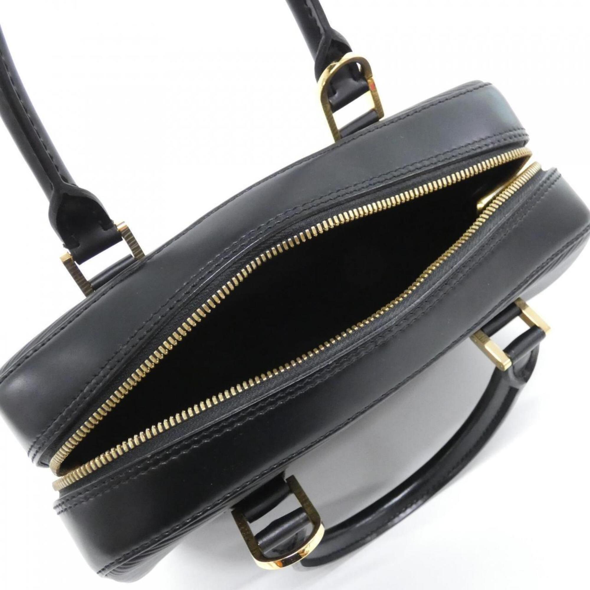 Louis Vuitton Black Leather Handbag (Pre-Owned)
