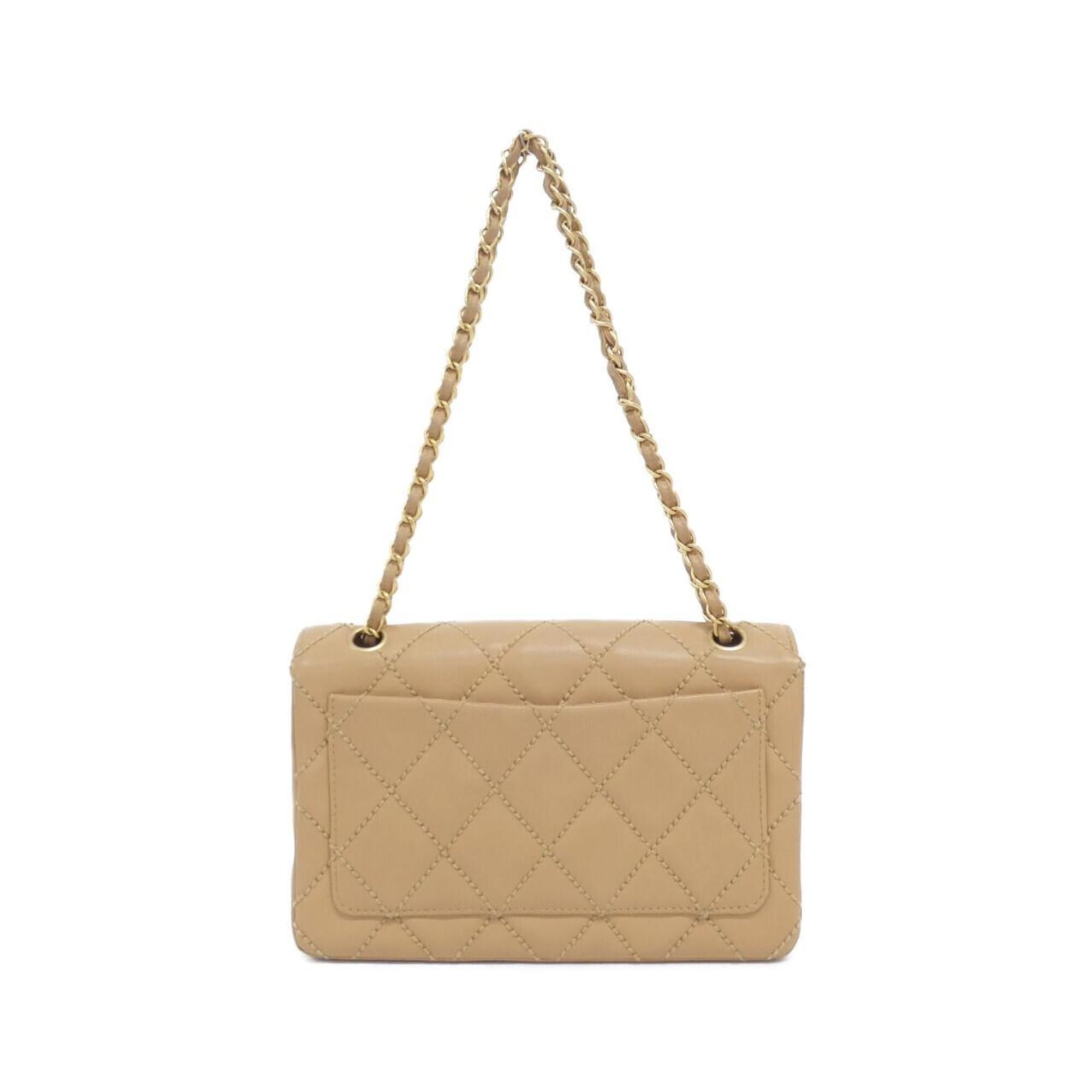 Chanel Beige Leather Shoulder Bag (Pre-Owned)