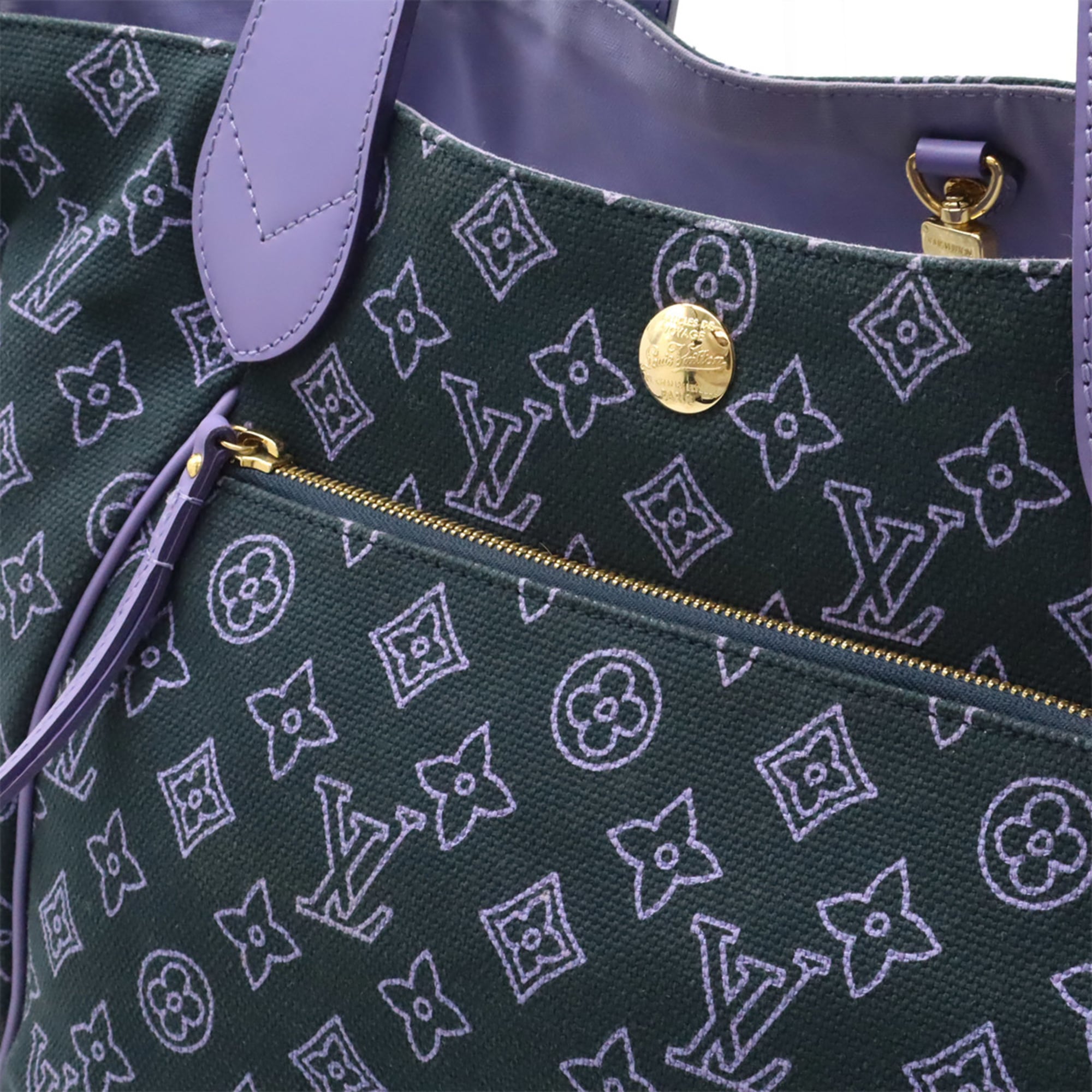 Louis Vuitton Marine Canvas Leather Shoulder Bag Tote Bag (Pre-Owned)