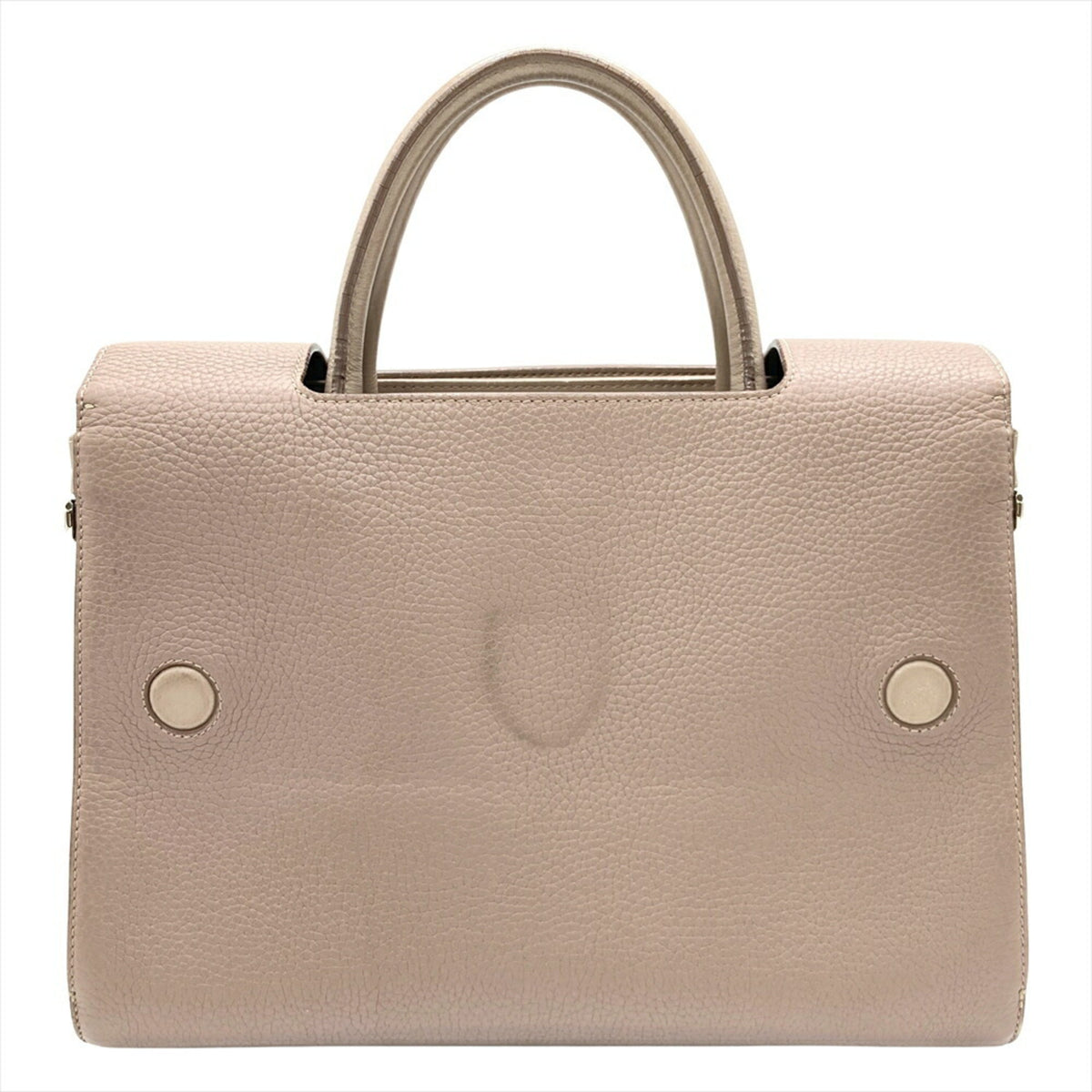 Christian Dior Grayish Leather Shoulder Bag (Pre-Owned)