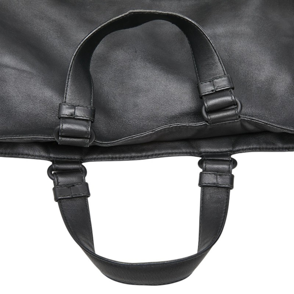Bottega Veneta Black Leather Handbag Tote Bag (Pre-Owned)