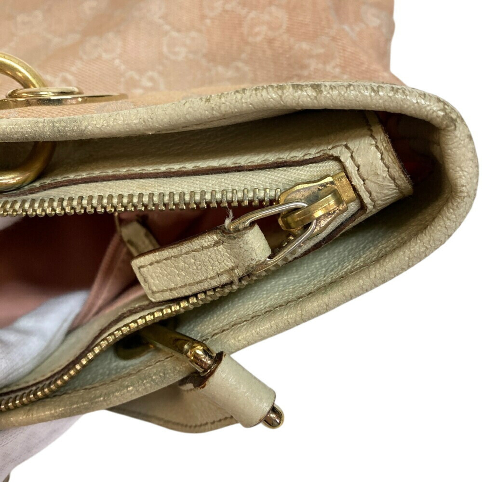 Gucci White Canvas Tote Bag (Pre-Owned)
