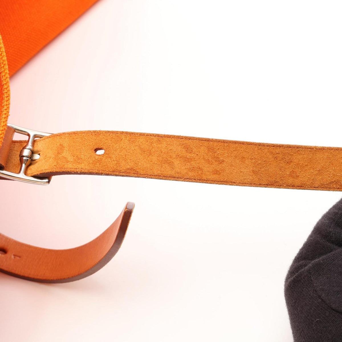 Hermes Beige Orange Handbag Tote Bag (Pre-Owned)