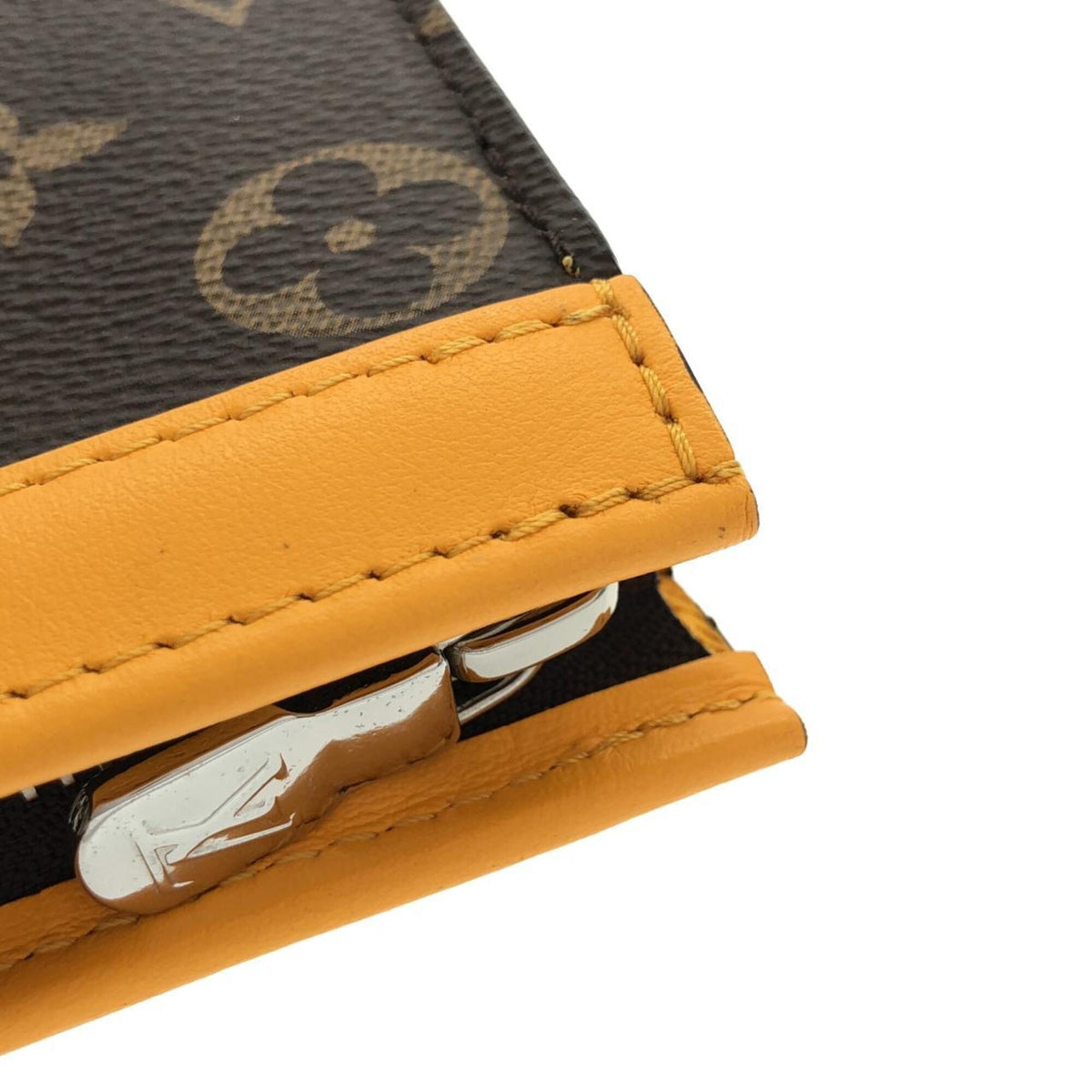 Louis Vuitton Monogram Macassar Marron Saffron Yellow Coated Canvas Pochette (Pre-Owned)