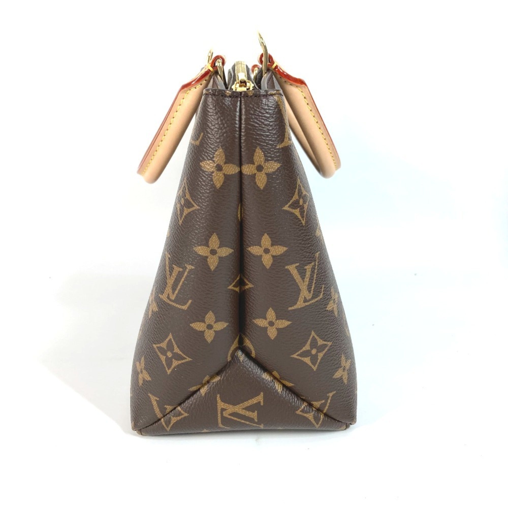Louis Vuitton Brown Monogram Canvas Handbag Shoulder Bag Tote Bag (Pre-Owned)