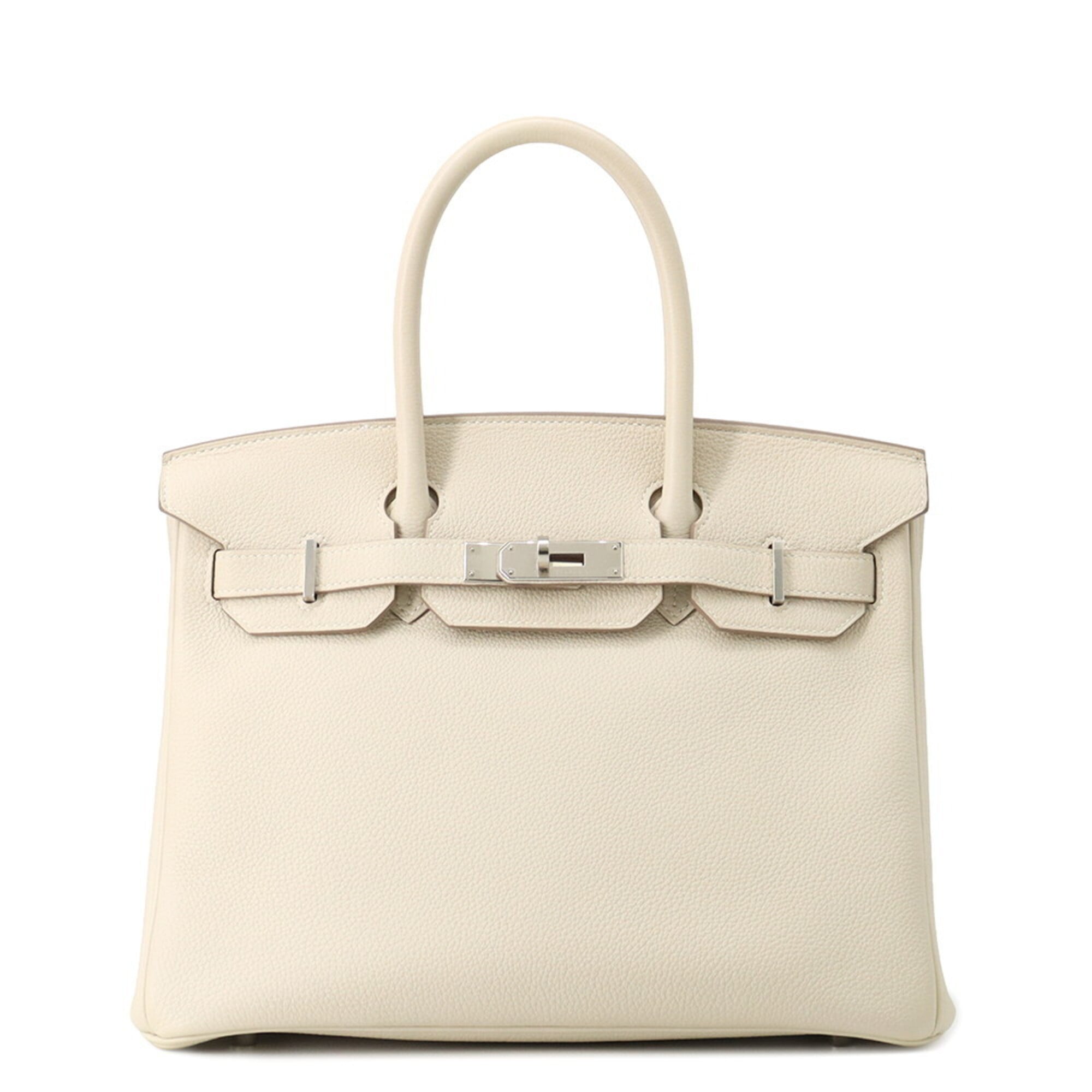 Hermes Birkin Silver Togo Leather Handbag (Pre-Owned)