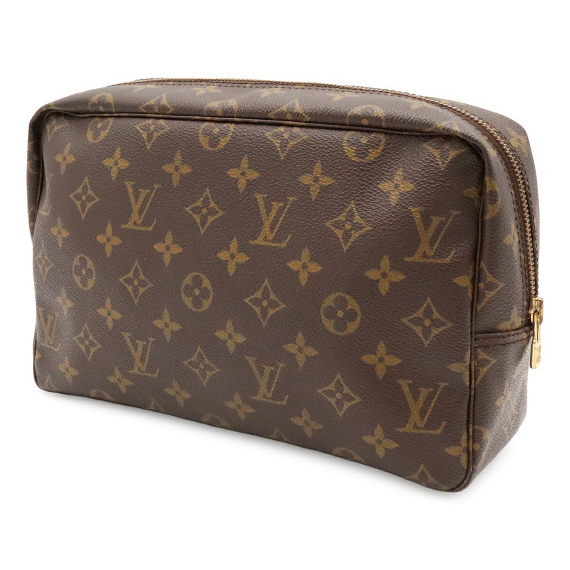 Louis Vuitton Brown Monogram Canvas Clutch Bag Pouch (Pre-Owned)