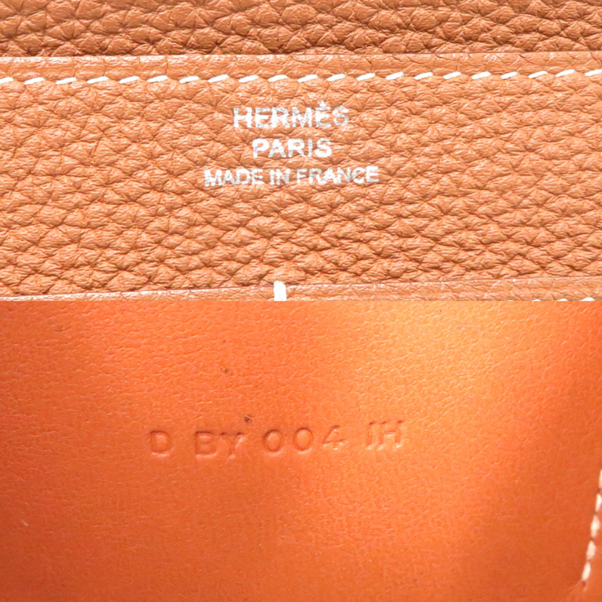 Hermes Gold Togo Leather Long Wallet (Bi-Fold) (Pre-Owned)