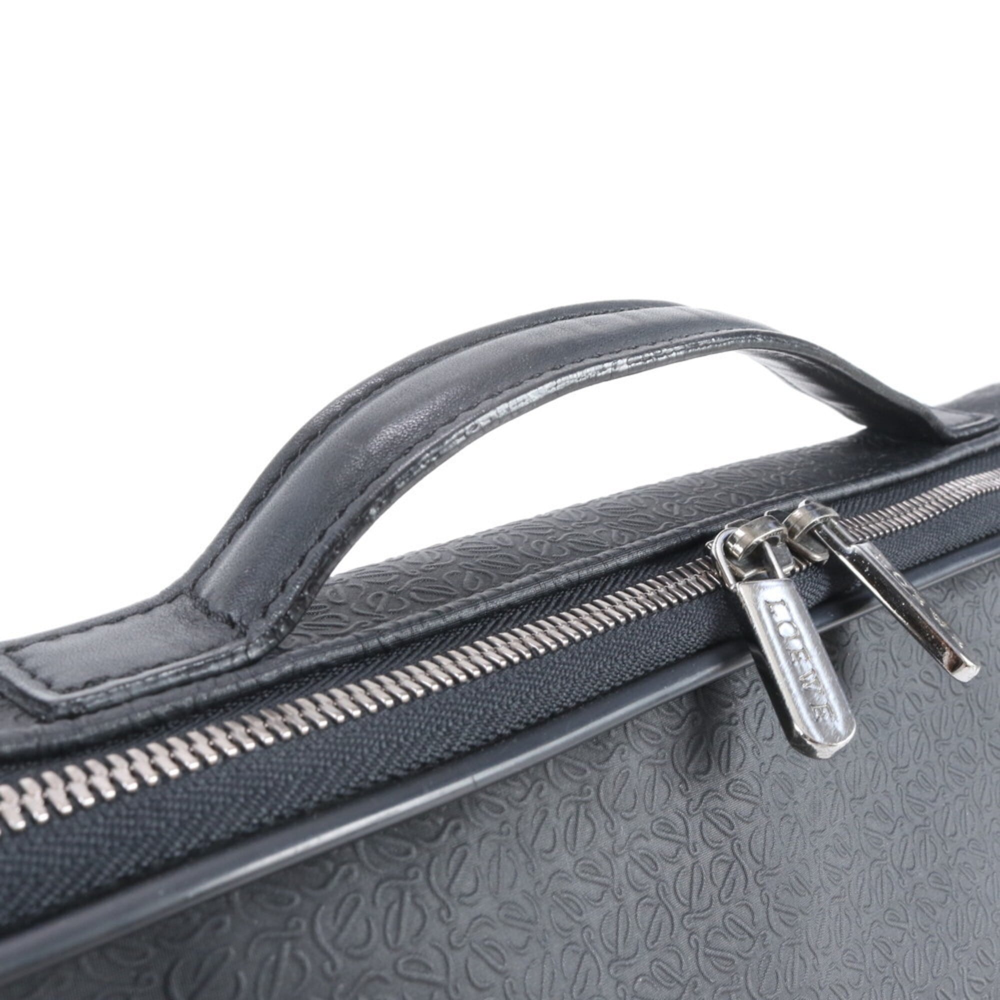 Loewe Black Leather Coated Canvas Briefcase (Pre-Owned)