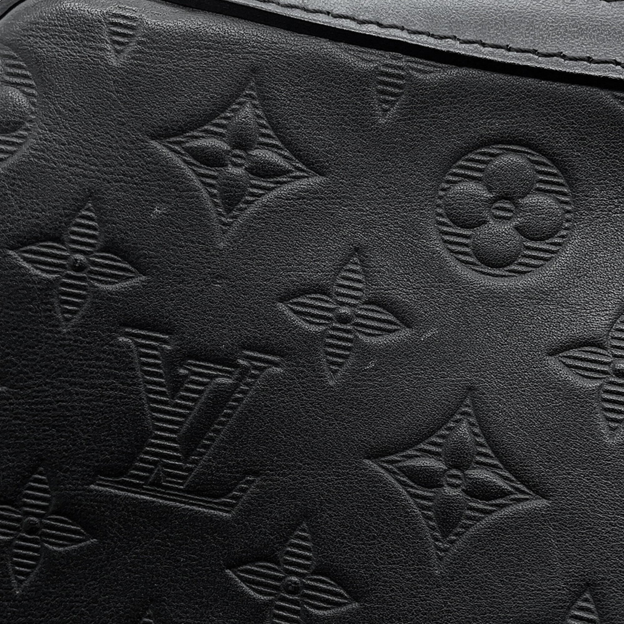 Louis Vuitton Monogram Shadow Black Noir Monogram Shadow Handbag Shoulder Bag (Pre-Owned)