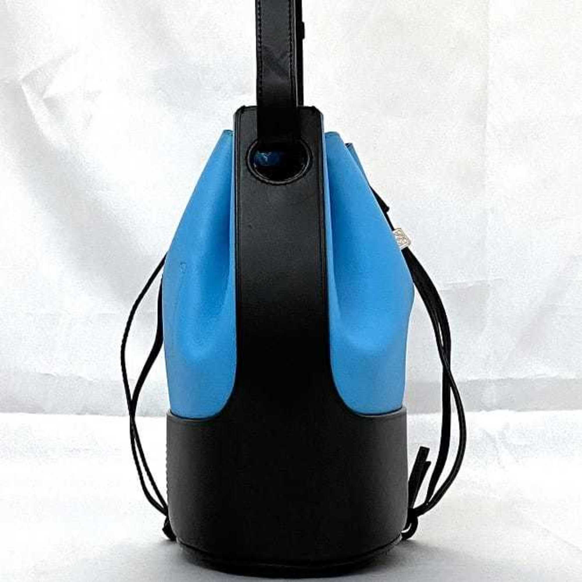 Loewe Black Light Blue Leather Shoulder Bag (Pre-Owned)
