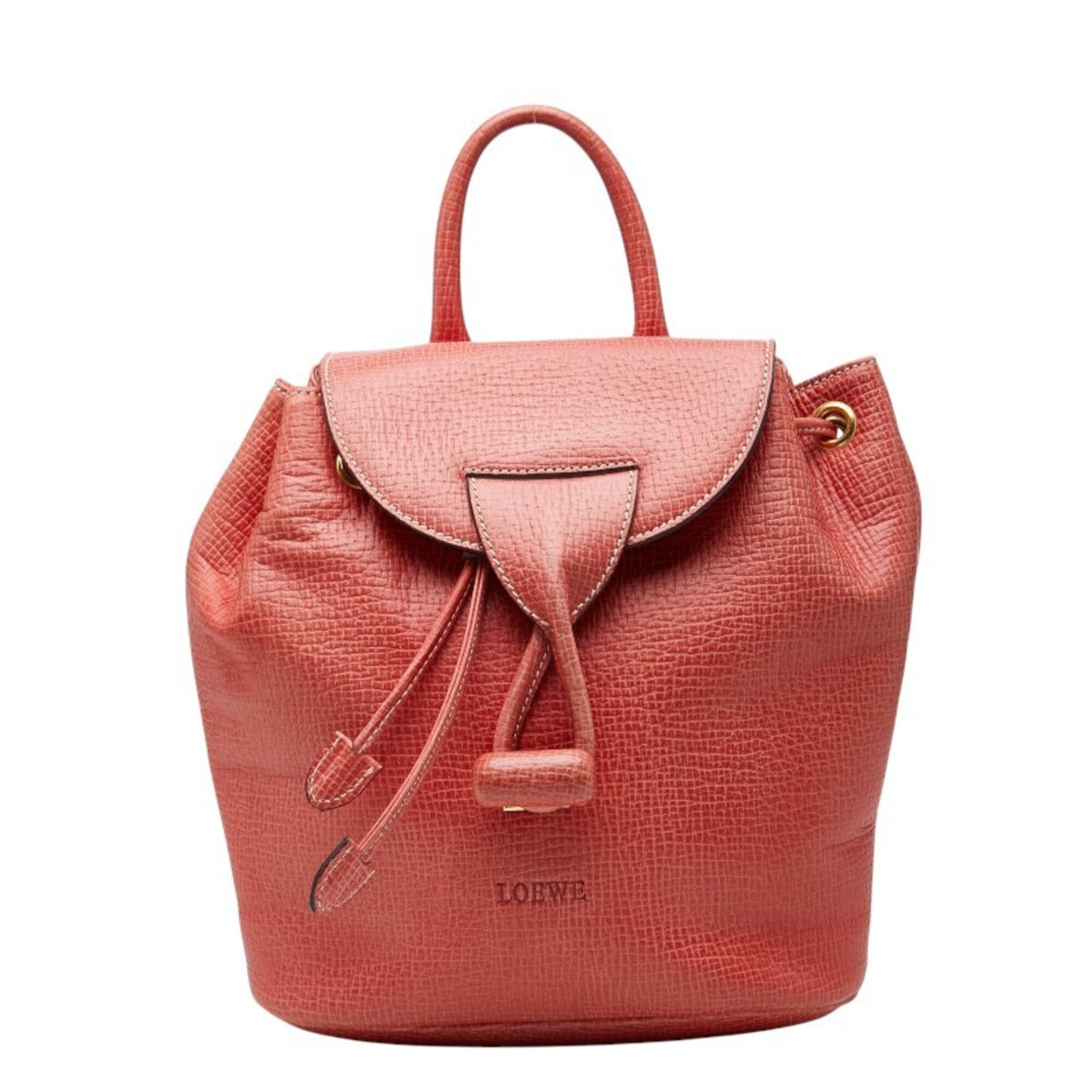 Loewe Red Color Leather Backpack (Pre-Owned)