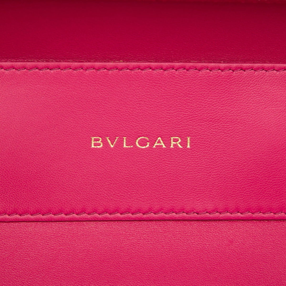 Bvlgari Red Color Leather Handbag Shoulder Bag Vanity Bag (Pre-Owned)