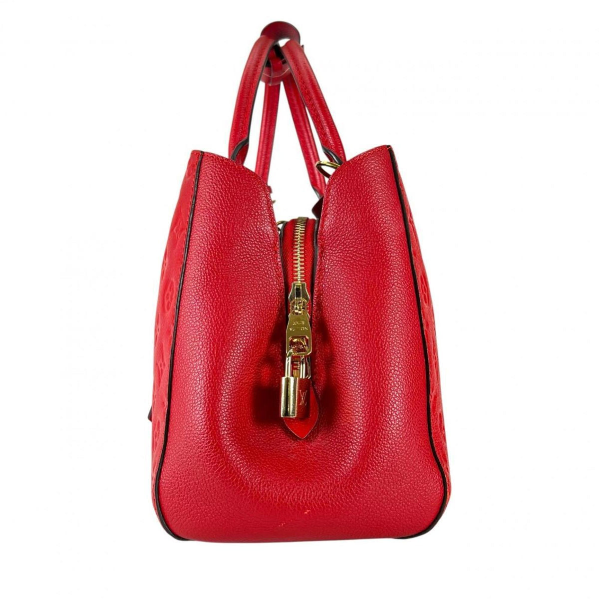 Louis Vuitton Red Color Monogram Empreinte Handbag (Pre-Owned)