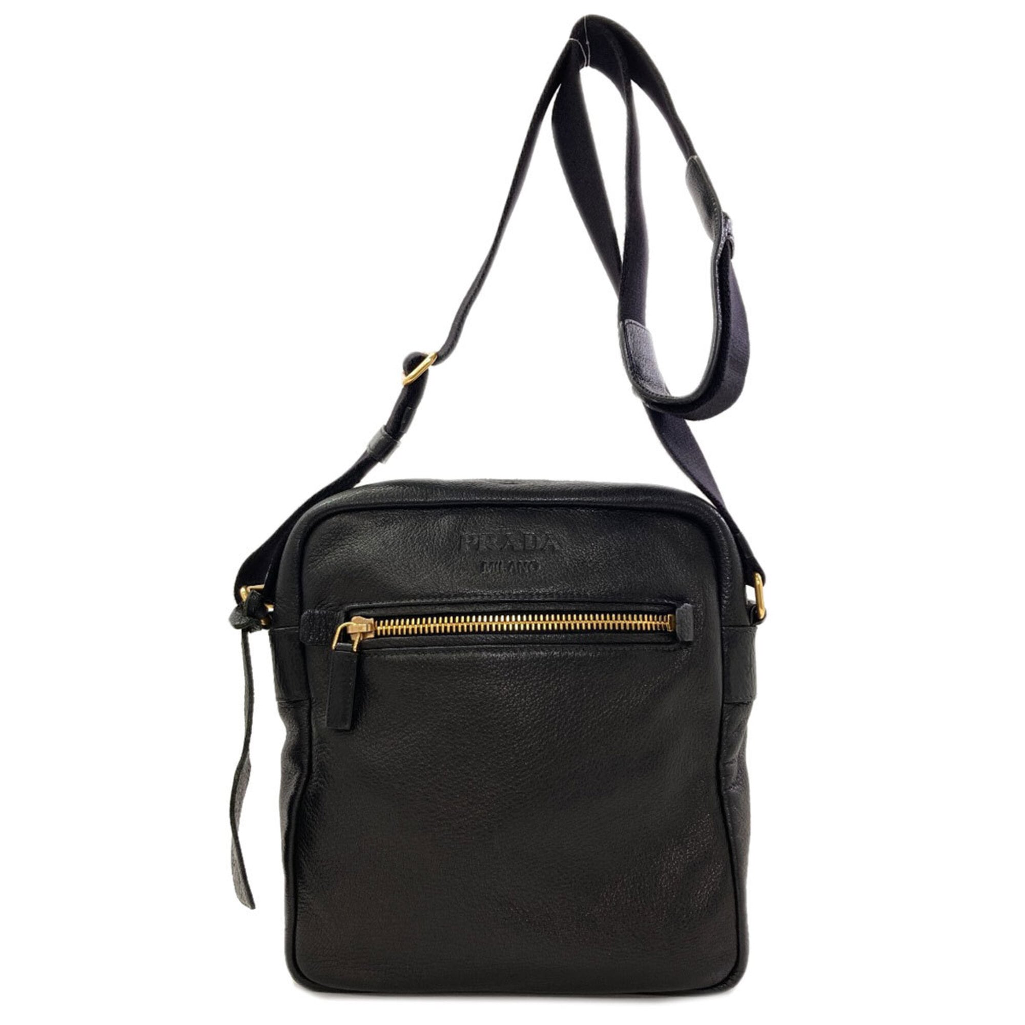 Prada Black Leather Shoulder Bag (Pre-Owned)