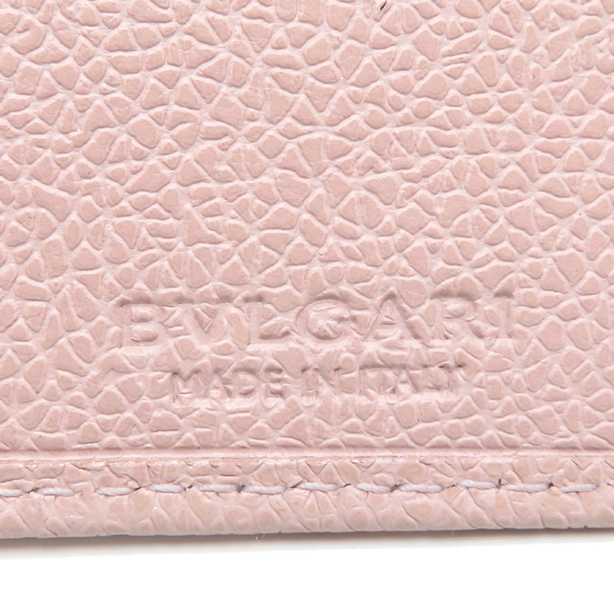 Bvlgari Pink Leather Long Wallet (Bi-Fold) (Pre-Owned)