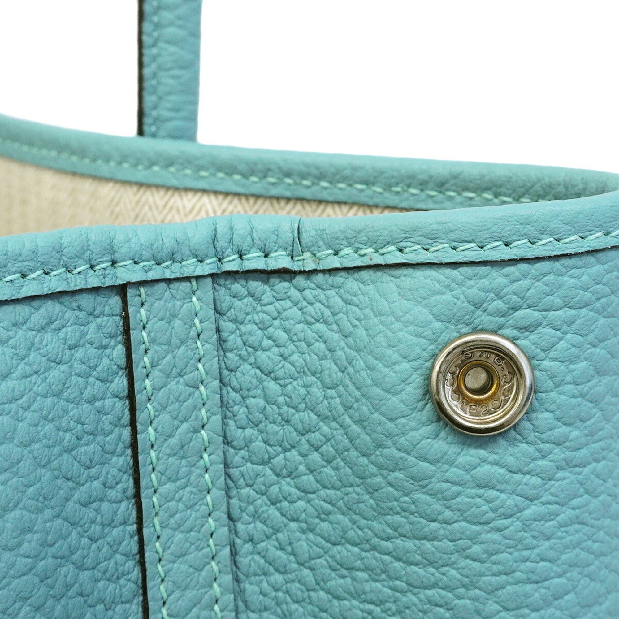 Hermes Blue Atoll Country Leather Tote Bag (Pre-Owned)