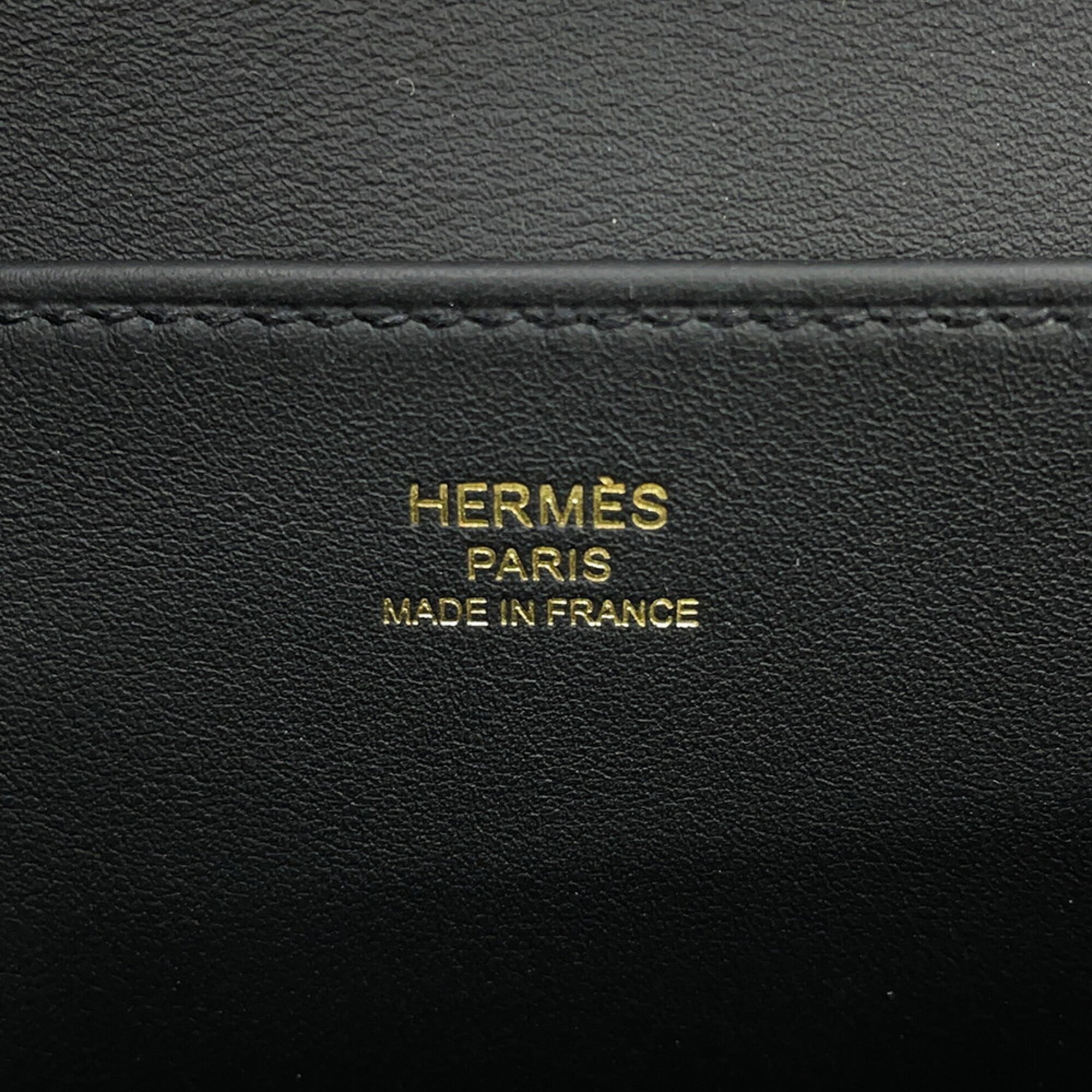 Hermes Black Swift Leather Handbag