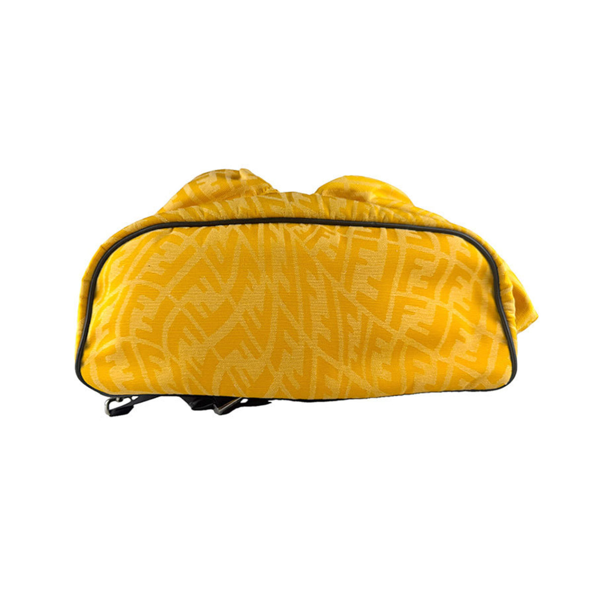 Fendi Black Yellow Nylon Leather Backpack (Pre-Owned)