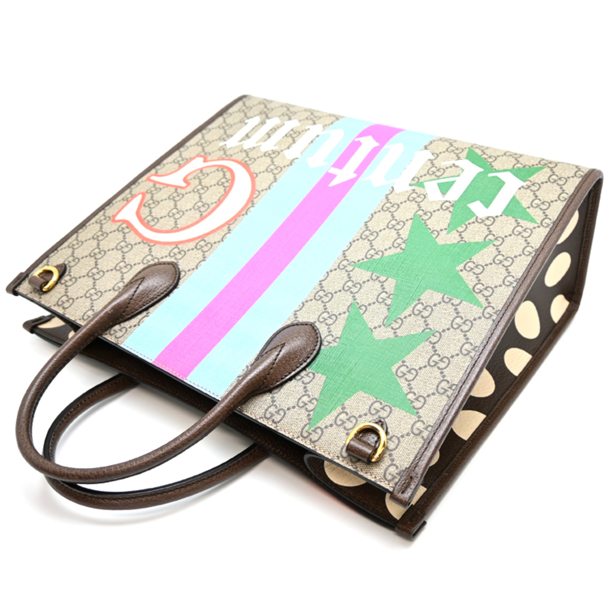 Gucci Brown Multi-Color Gg Supreme Tote Bag (Pre-Owned)