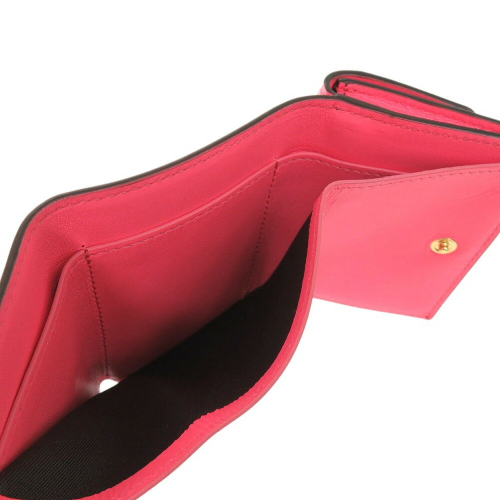 Fendi Pink Leather Wallet (Tri-Fold) (Pre-Owned)