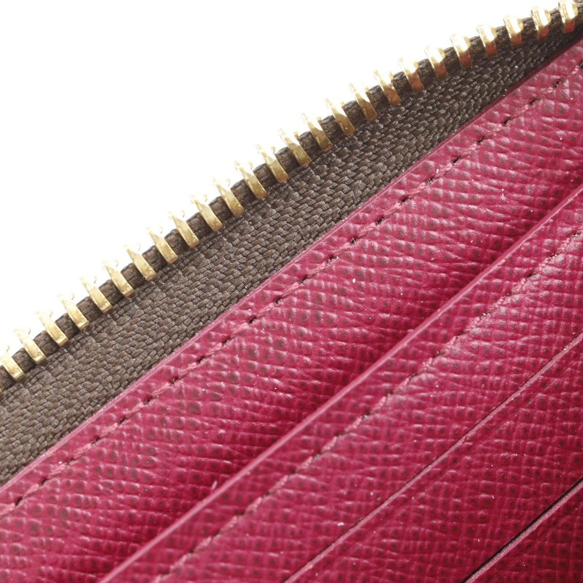 Louis Vuitton Brown Fuchsia Galle Monogram Red Color Monogram Long Wallet (Bi-Fold) (Pre-Owned)