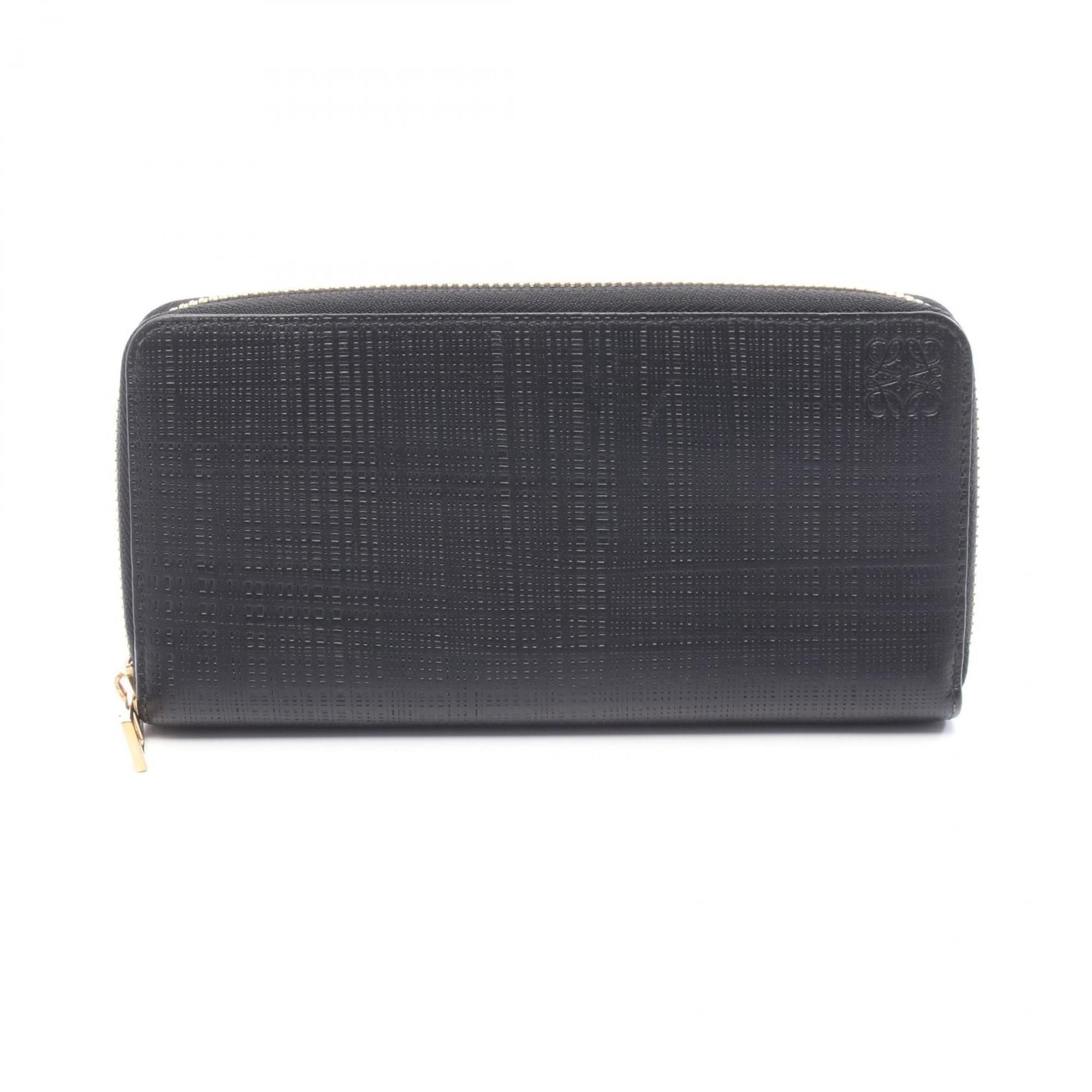 Loewe Black Leather Long Wallet (Bi-Fold) (Pre-Owned)