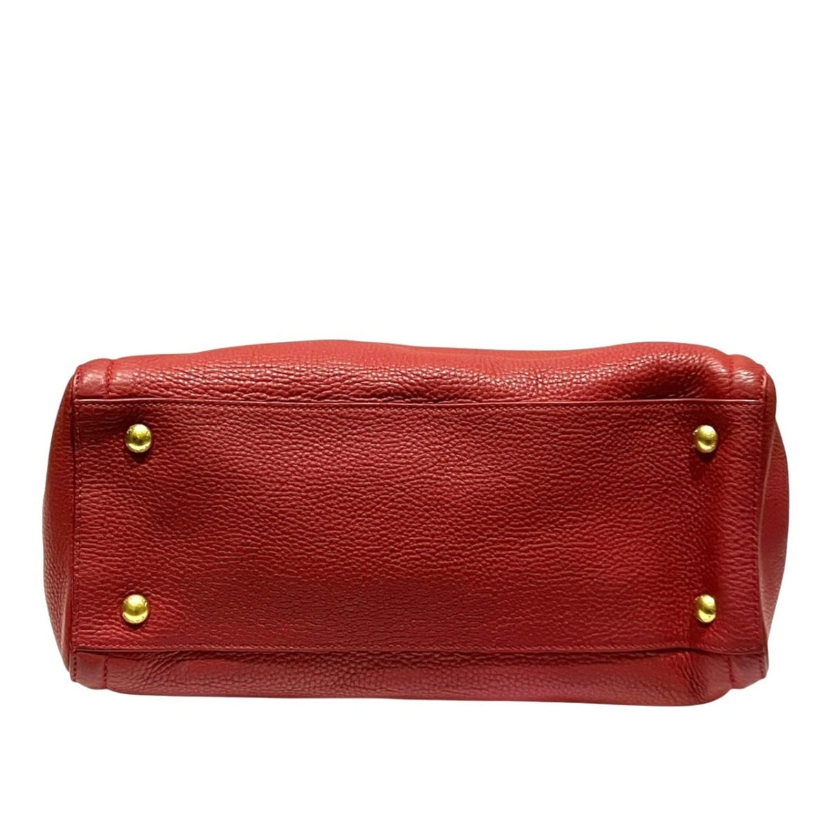Prada Red Color Leather Tote Bag (Pre-Owned)