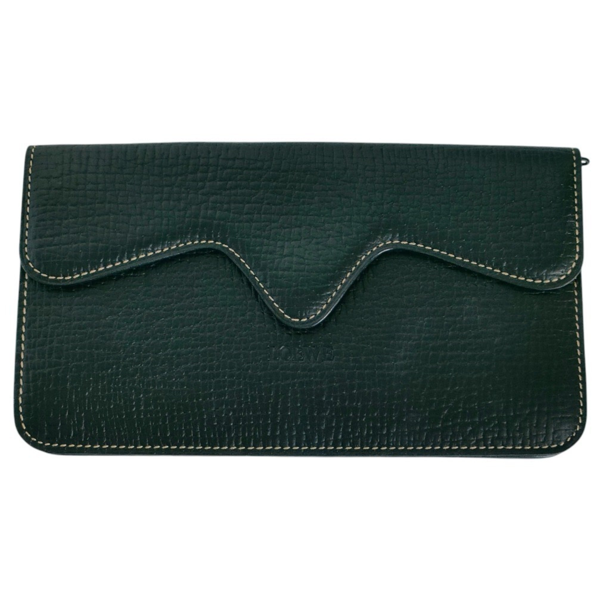 Loewe Black Leather Long Wallet (Bi-Fold) (Pre-Owned)
