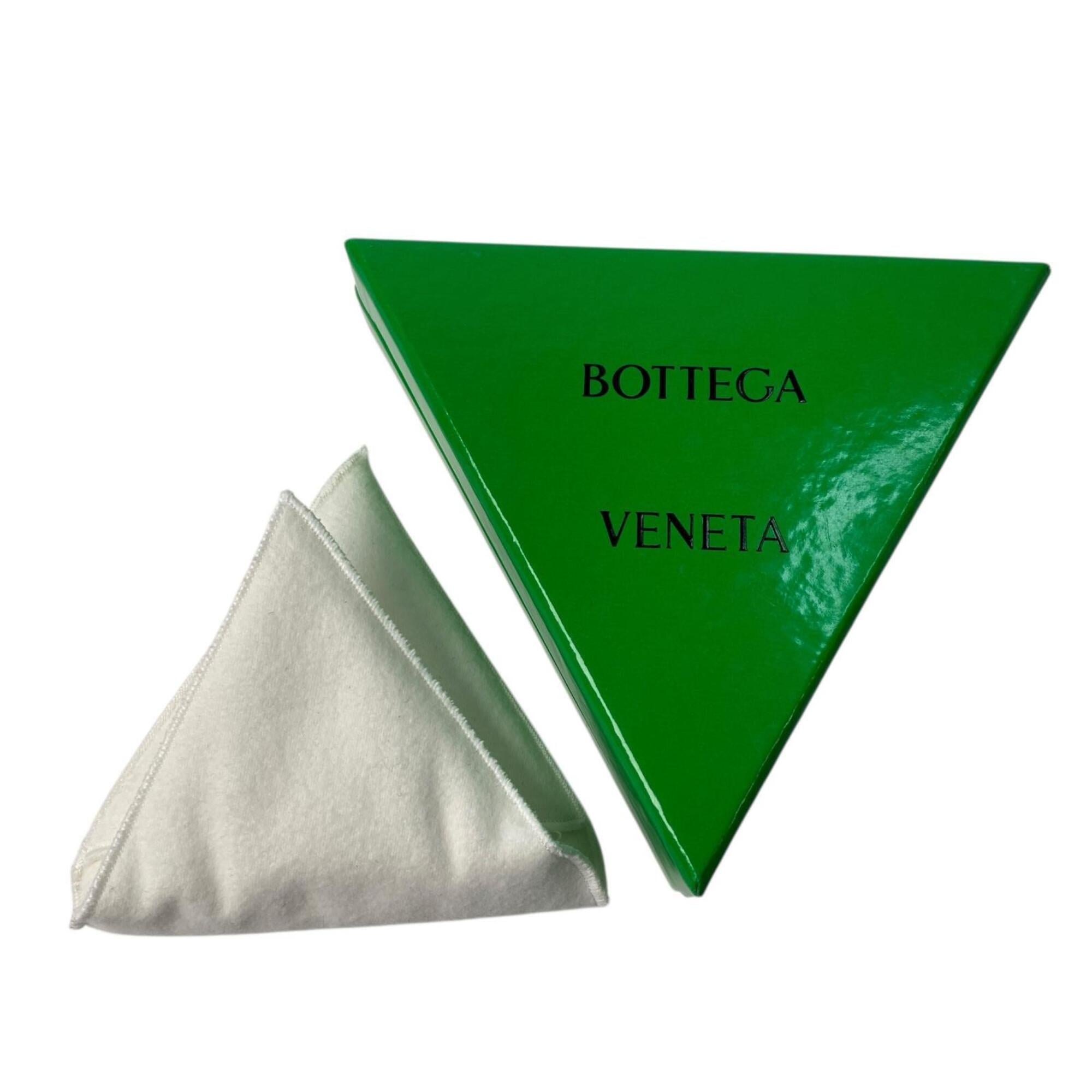 Bottega Veneta Gold Green Silver 925 Band Ring (Pre-Owned)