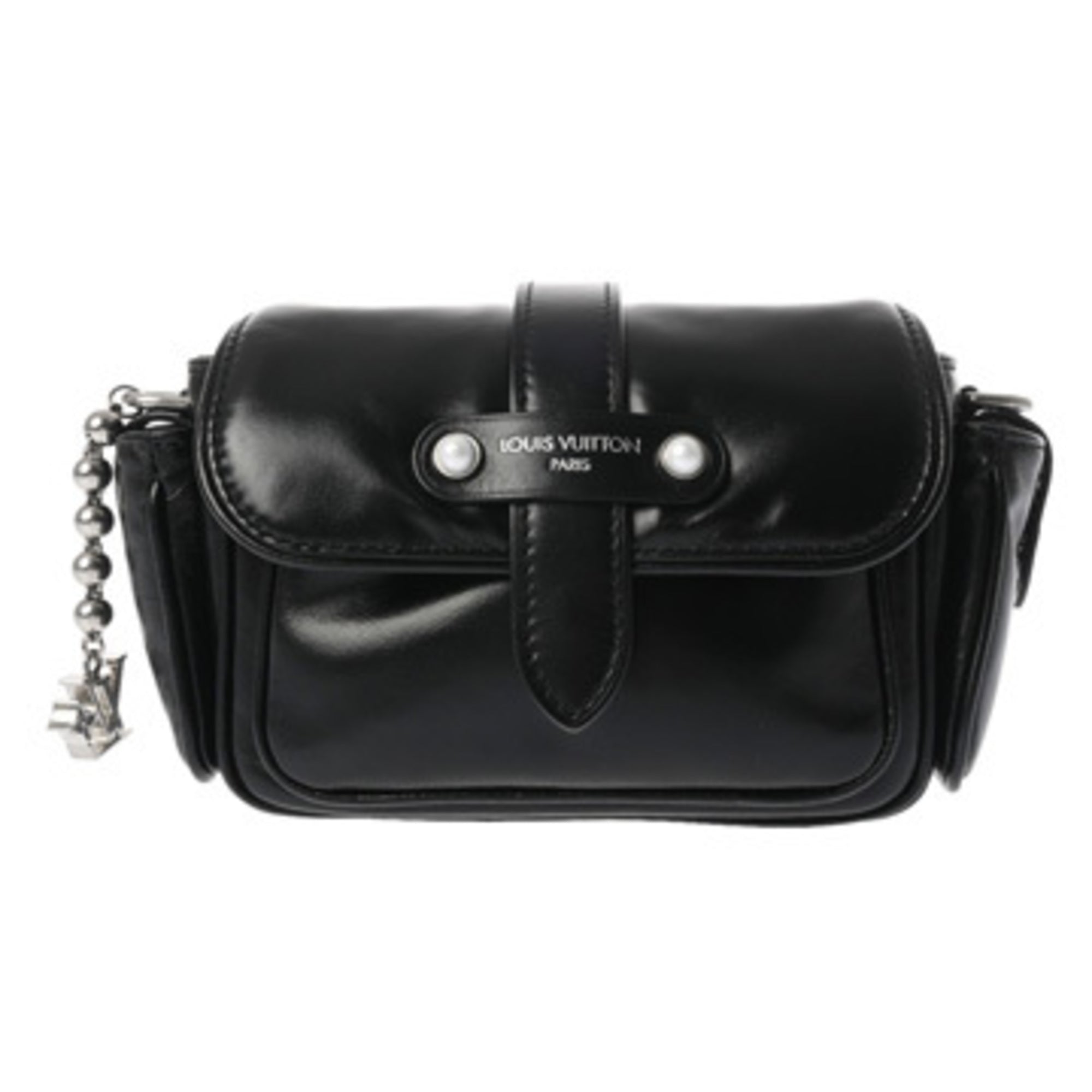 Louis Vuitton Black Leather Shoulder Bag (Pre-Owned)