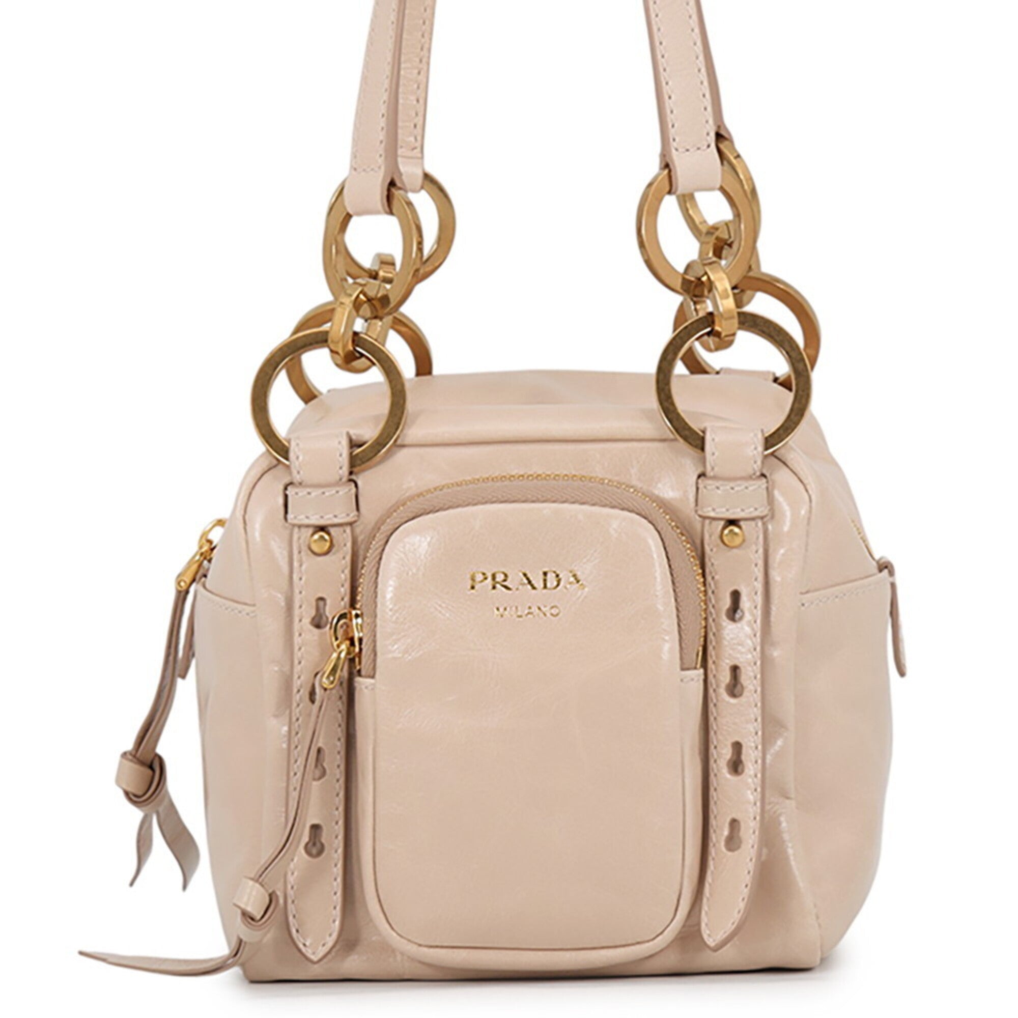 Prada Beige Leather Handbag (Pre-Owned)