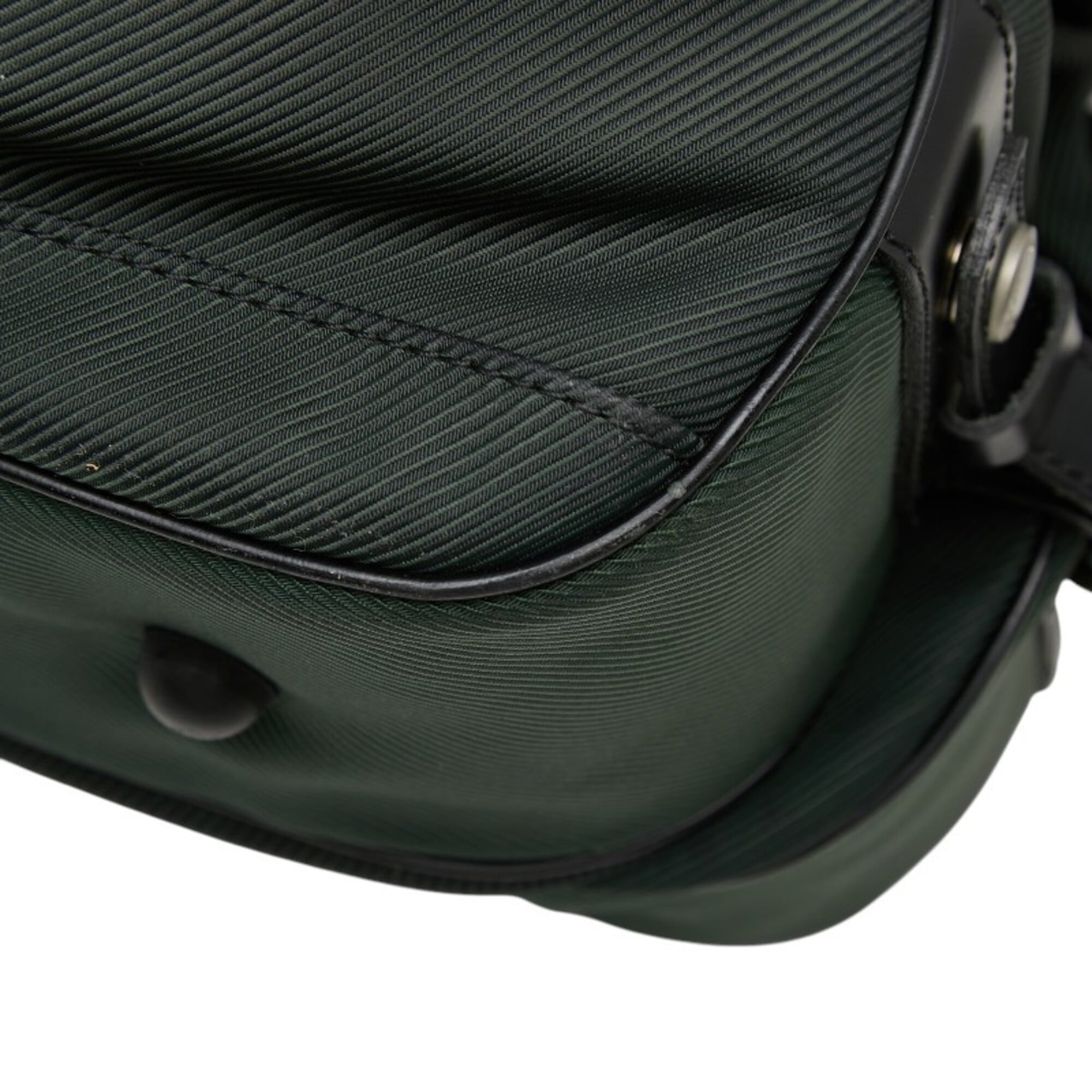 Louis Vuitton Black Episea Green Nylon Leather Boston Bag Garment Case Shoulder Bag (Pre-Owned)
