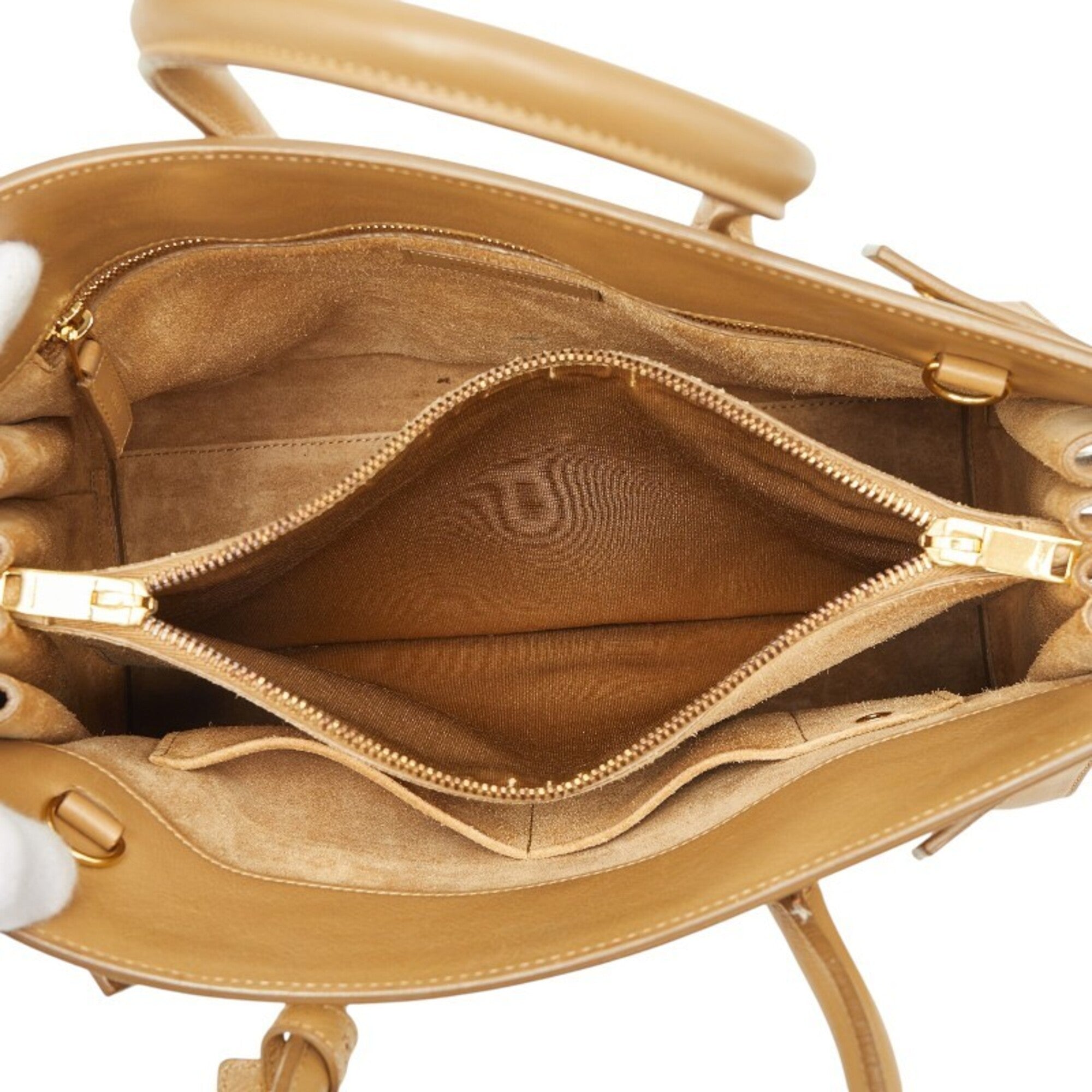 Saint Laurent Brown Leather Handbag Shoulder Bag (Pre-Owned)
