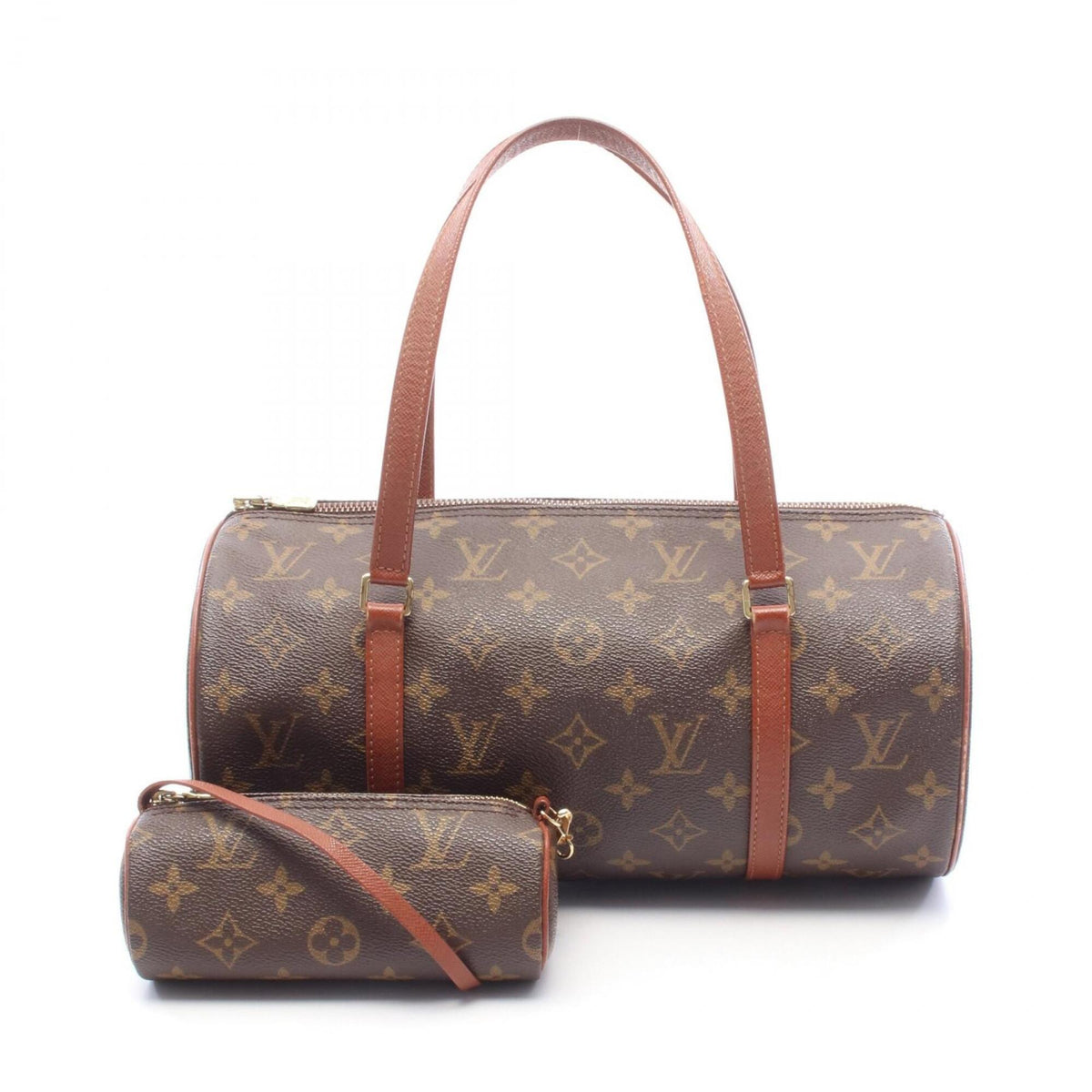 Louis Vuitton Brown Pvc Leather Handbag Pouch (Pre-Owned)