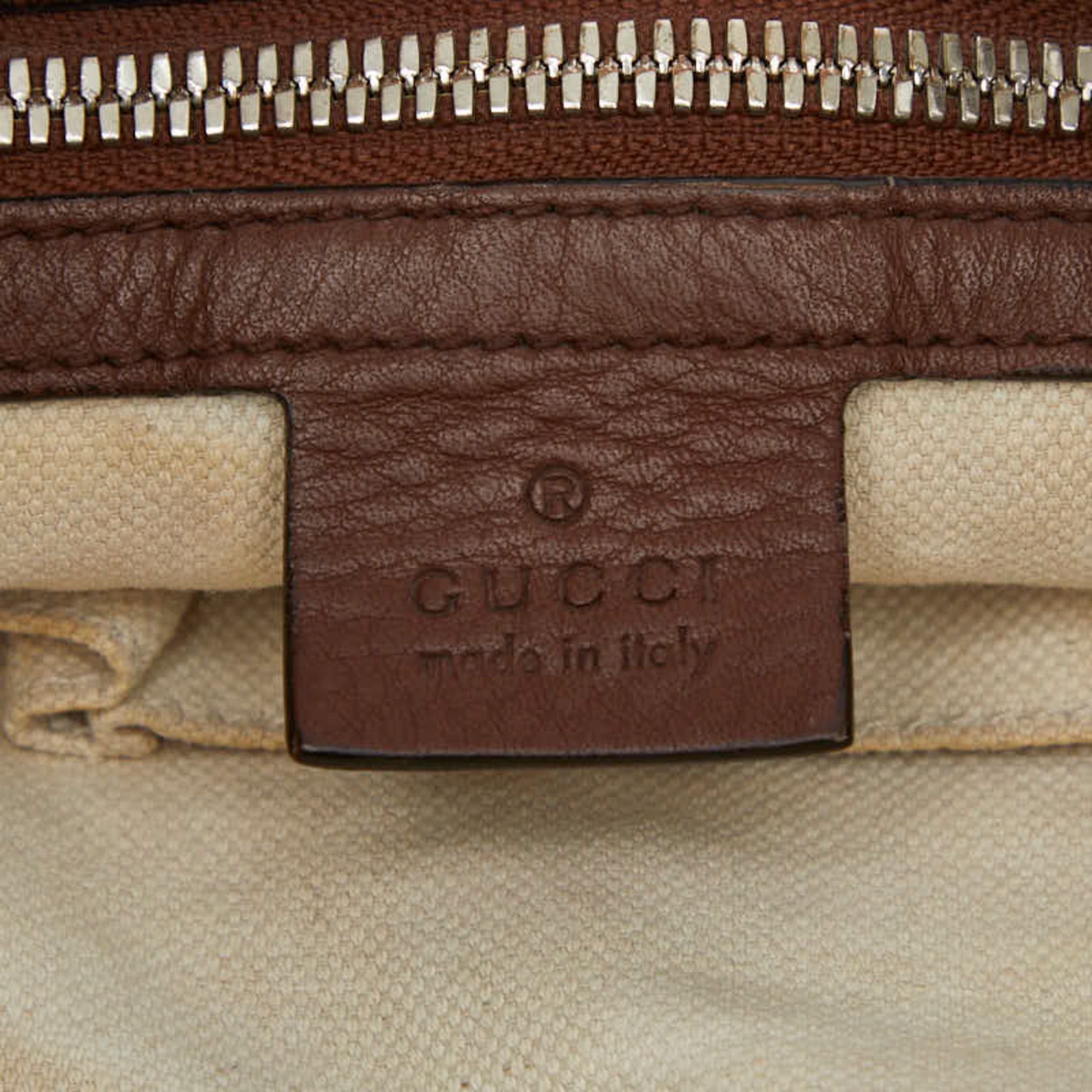 Gucci Brown Leather Shoulder Bag (Pre-Owned)