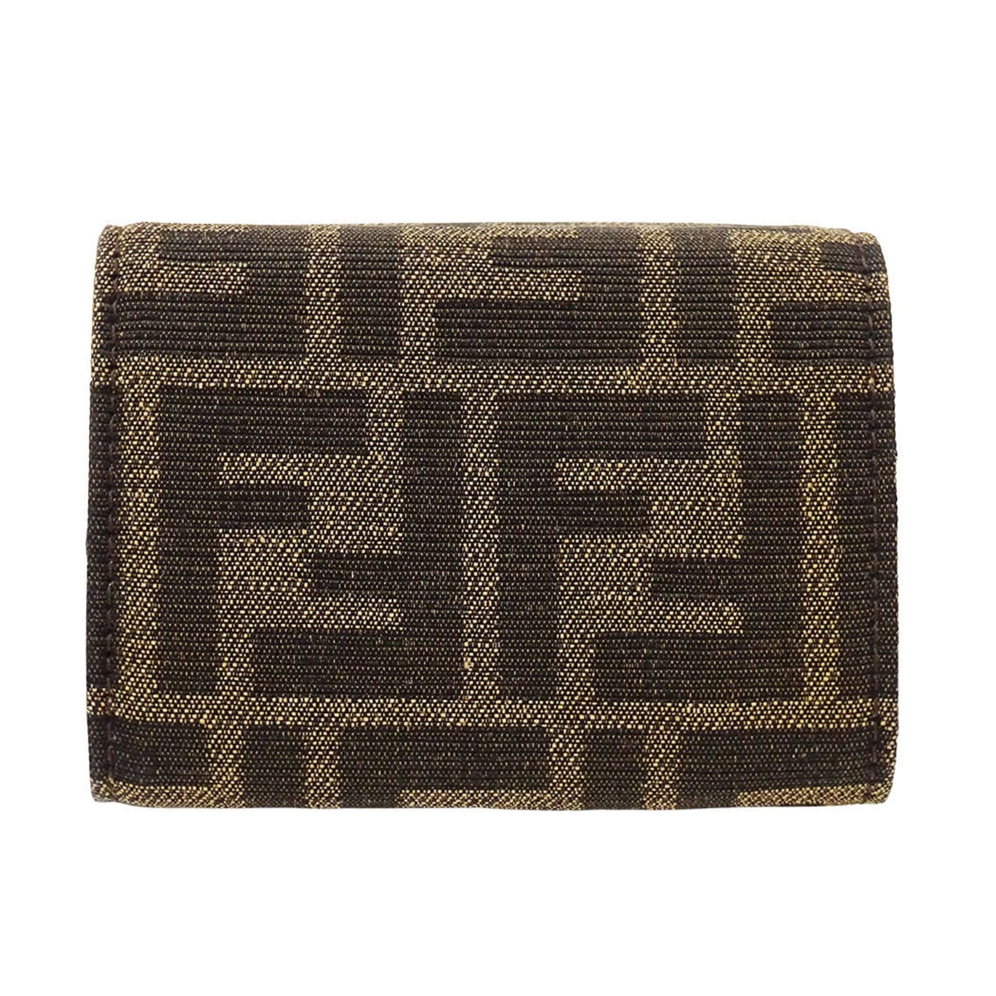 Fendi Brown Canvas Wallet (Tri-Fold) (Pre-Owned)