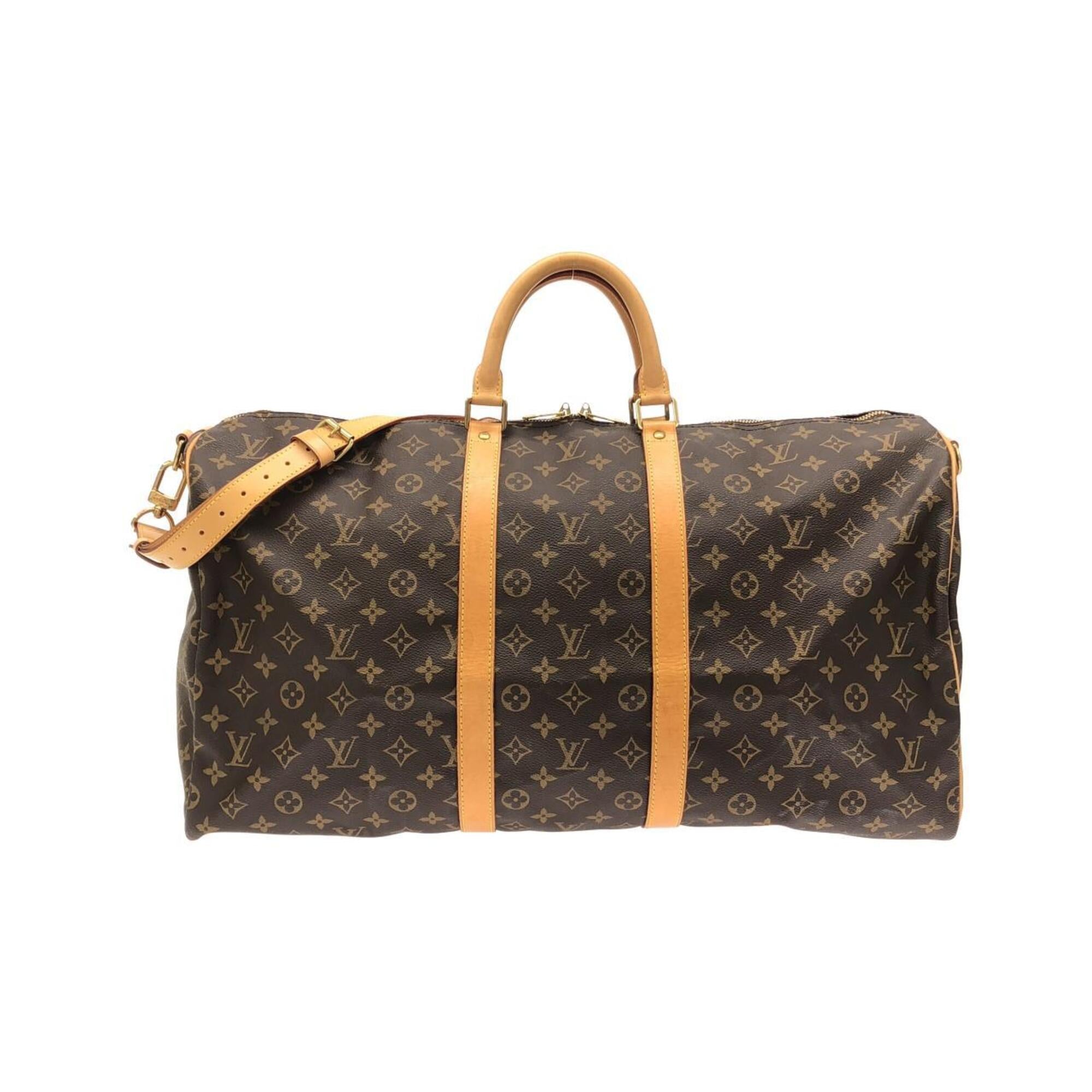 Louis Vuitton Brown Coated Canvas Boston Bag (Pre-Owned)